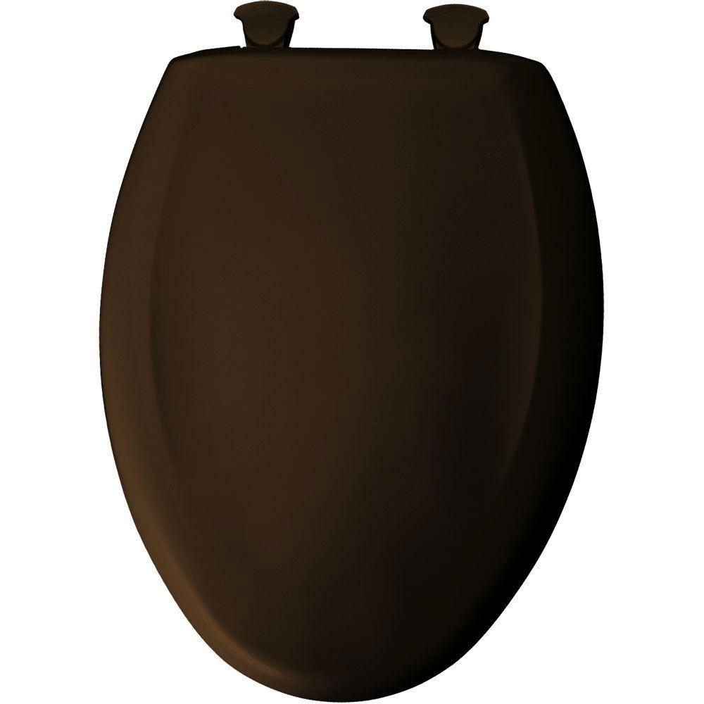 Bemis Slow Close Elongated Toilet Seat with STA TITE Hinge - Americana Brown 763452 - Durable, Quiet & Secure for Bathroom, Home & Commercial Use
