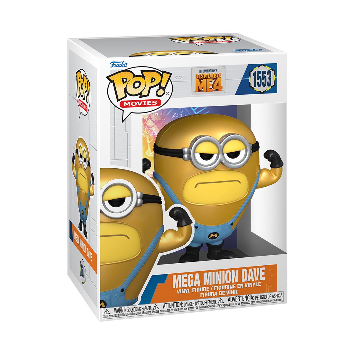 Despicable Me 4 Mega Minion Dave Funko Pop! Vinyl Figure #1553 - Collectible Movie Toy for Fans & Gift Idea - Perfect for Display, Decor, and Pop Culture Collections
