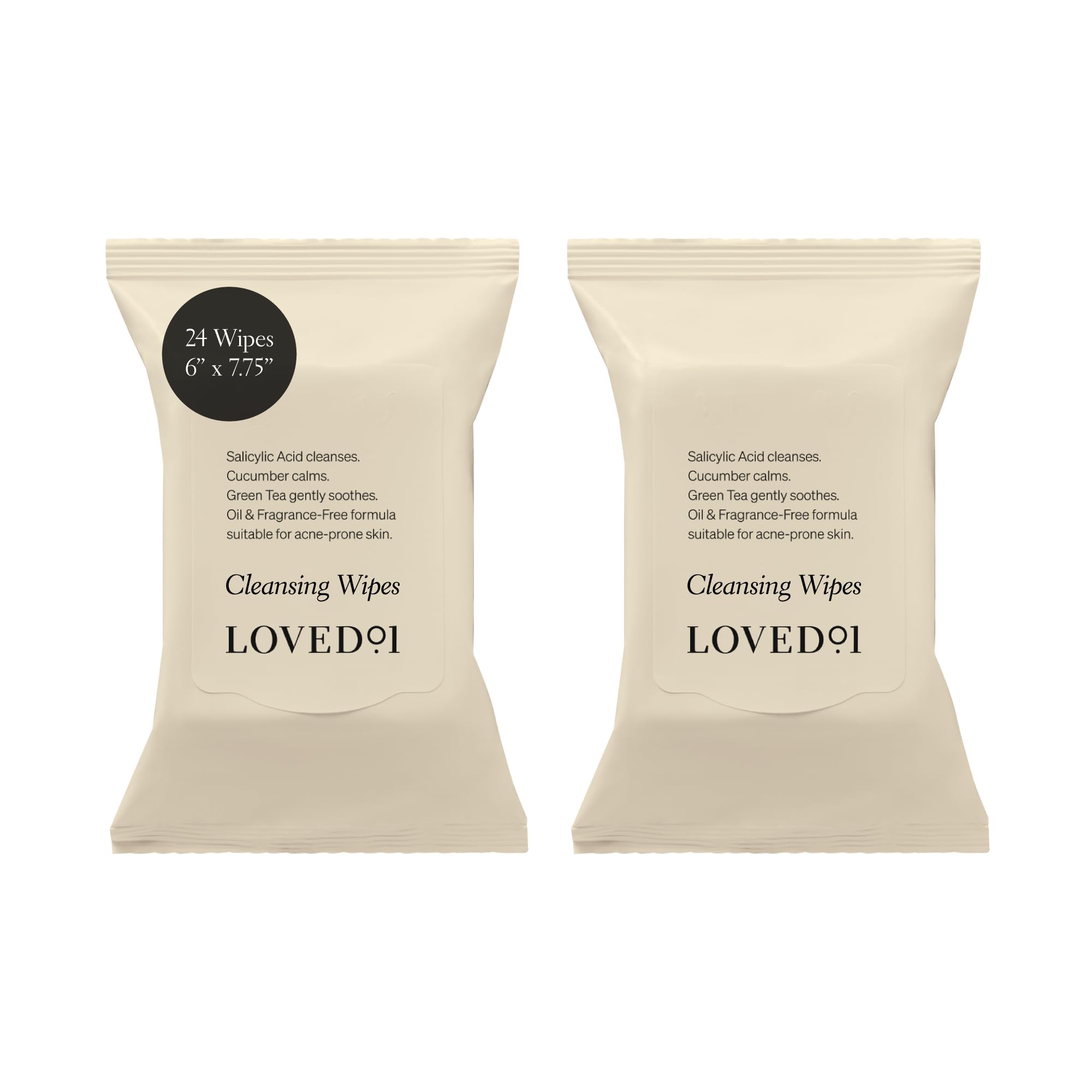 John Legend Oil-Free Salicylic Acid Face & Body Cleansing Wipes for Acne-Prone Skin - Fragrance-Free, No-Rinse Formula, 2-Pack (48 Wipes) - Perfect for Gym, Travel & On-the-Go Skincare