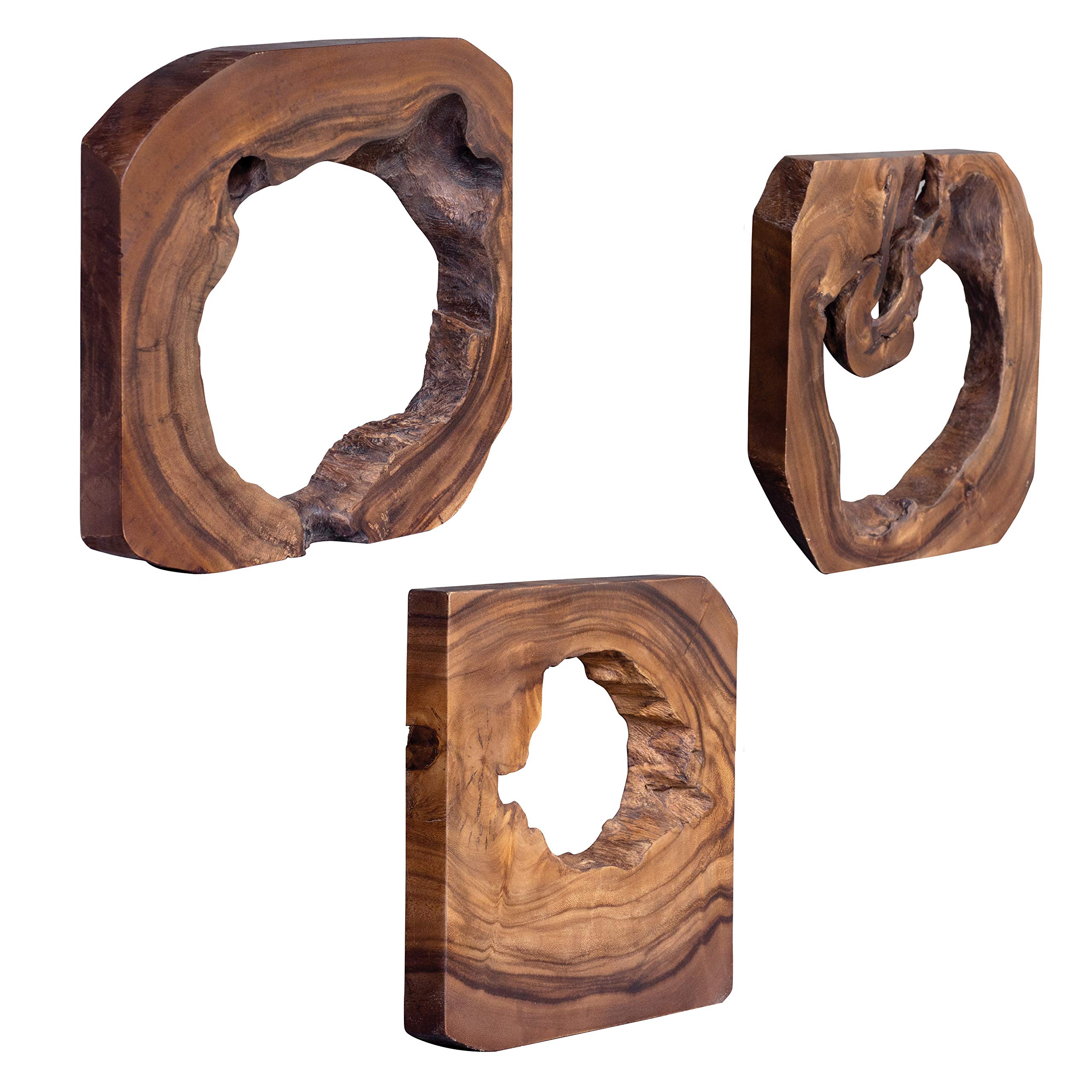 Adlai Wood Wall Art Set of 6 - Handmade Modern Home Decor for Living Room, Bedroom & Office - Rustic Wooden Wall Hangings for Farmhouse, Boho & Scandinavian Style Interiors