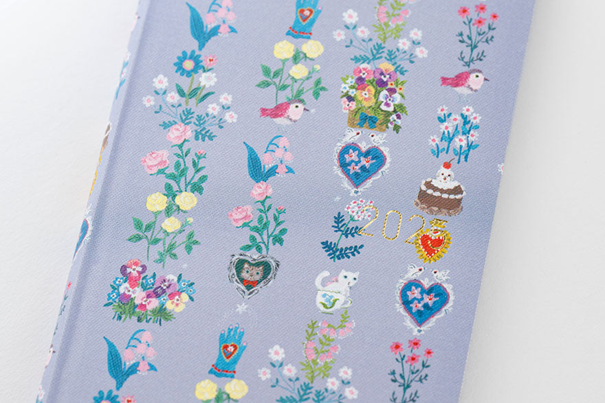 Hobonichi Techo 2025 Planner - Yumi Kitagishi Design Hardcover Weekly Notebook | English Edition | January Start, Monday Format | Perfect for Journaling, Scheduling & Productivity