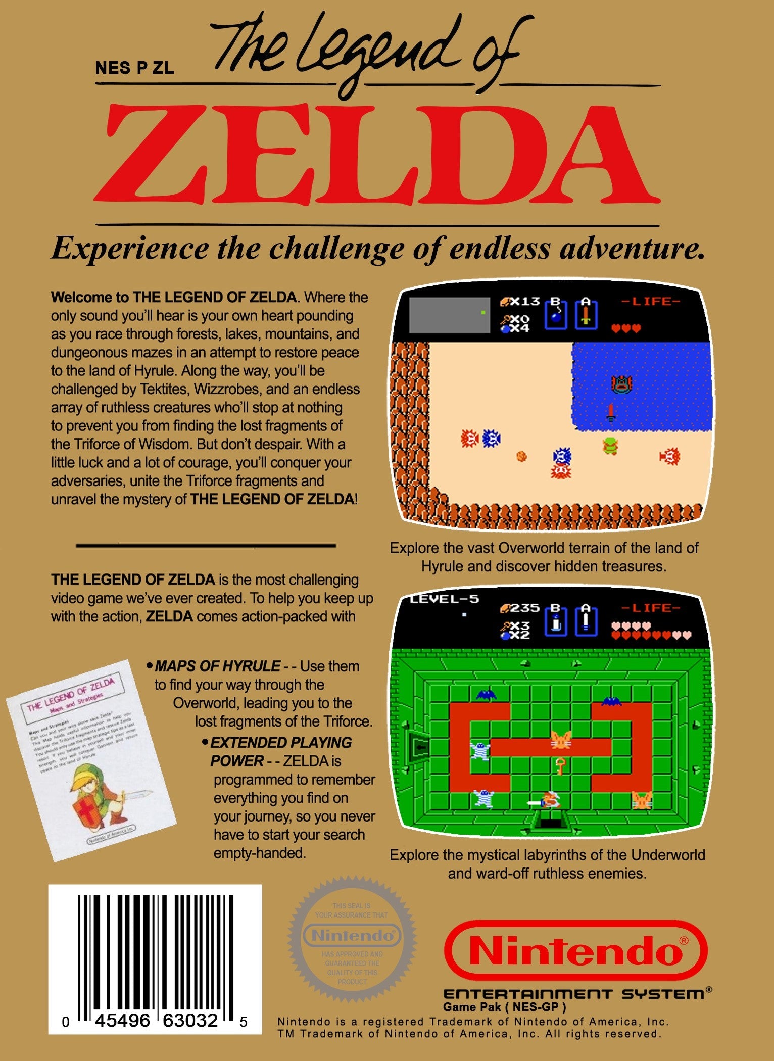 The Legend of Zelda Gold Cartridge - Classic NES Video Game for Nintendo Collectors & Retro Gaming Enthusiasts | Perfect for Nostalgic Playthroughs & Display Collections