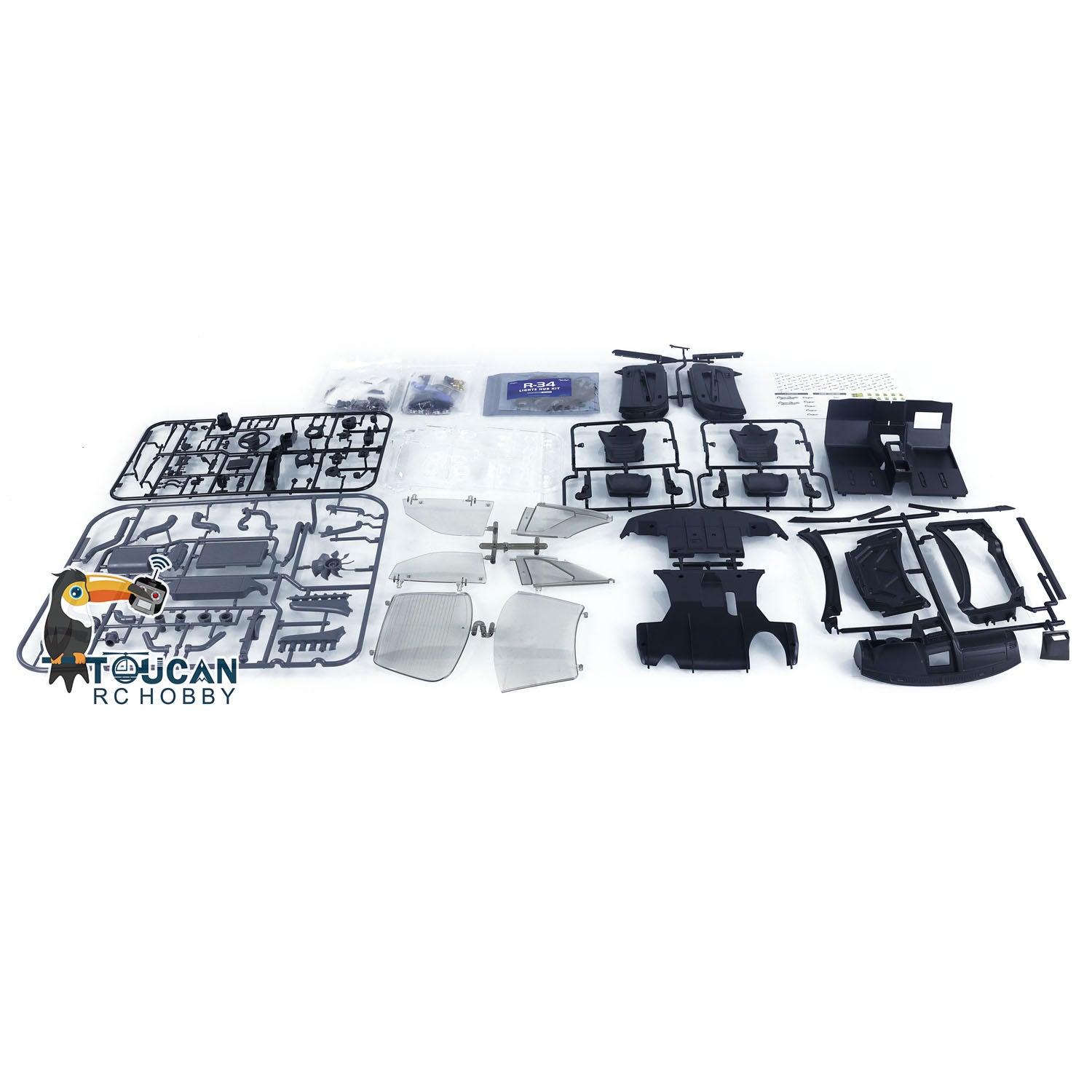1/8 Scale Unassembled Metallic R34 RC Racing Car Kit - DIY Remote Control Drift Vehicle Parts for Hobbyists & Collectors | Perfect for Drift Racing, RC Car Shows & Model Building Projects