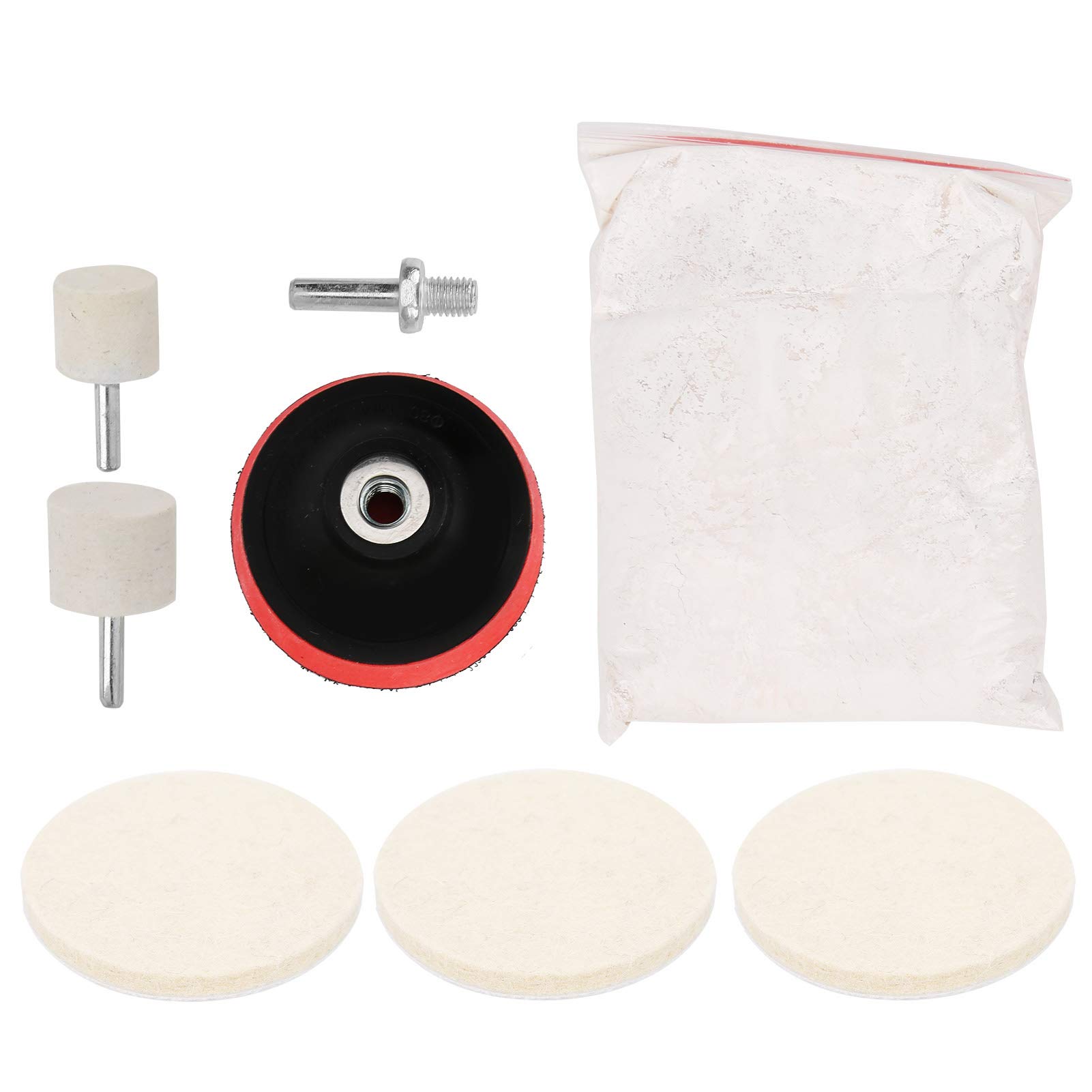 8PCS Wool Buffing Polishing Wheel Set – Professional Glass Polishing Kit for Automotive, Watches, Jewelry – Perfect for DIY Car Detailing & Jewelry Restoration