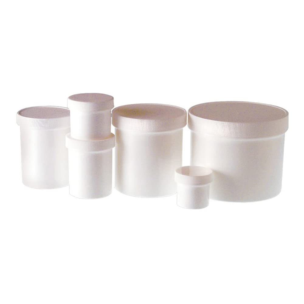 1 oz White Polypropylene Jar with 43-400 Unlined Cap - Pack of 72 - Ideal for Cosmetics, Salves, and Small Crafts Storage