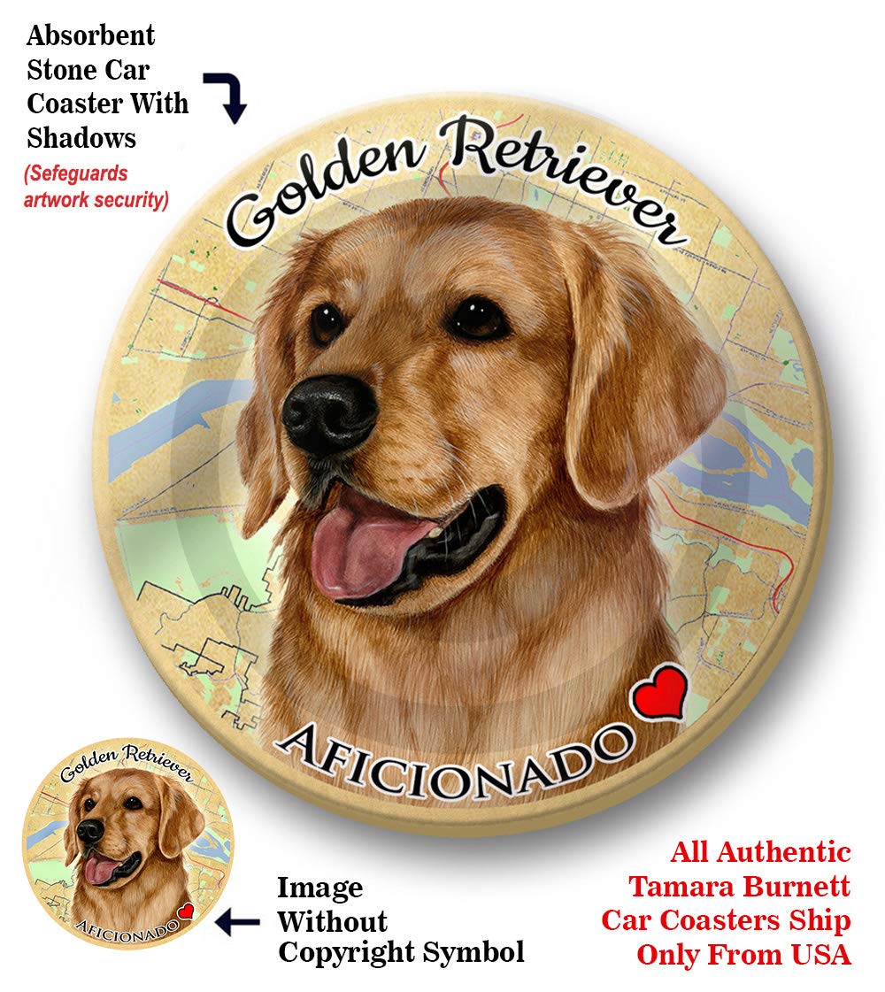 Golden Retriever Pet Coaster - Absorbent Ceramic Cup Holder for Cars & Home Decor