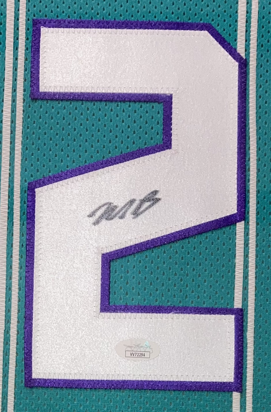 Lamelo Ball Signed Charlotte Hornets Blue Pro Style Basketball Jersey - JSA Certified - Perfect for Collectors, Fans, and Sports Memorabilia Displays