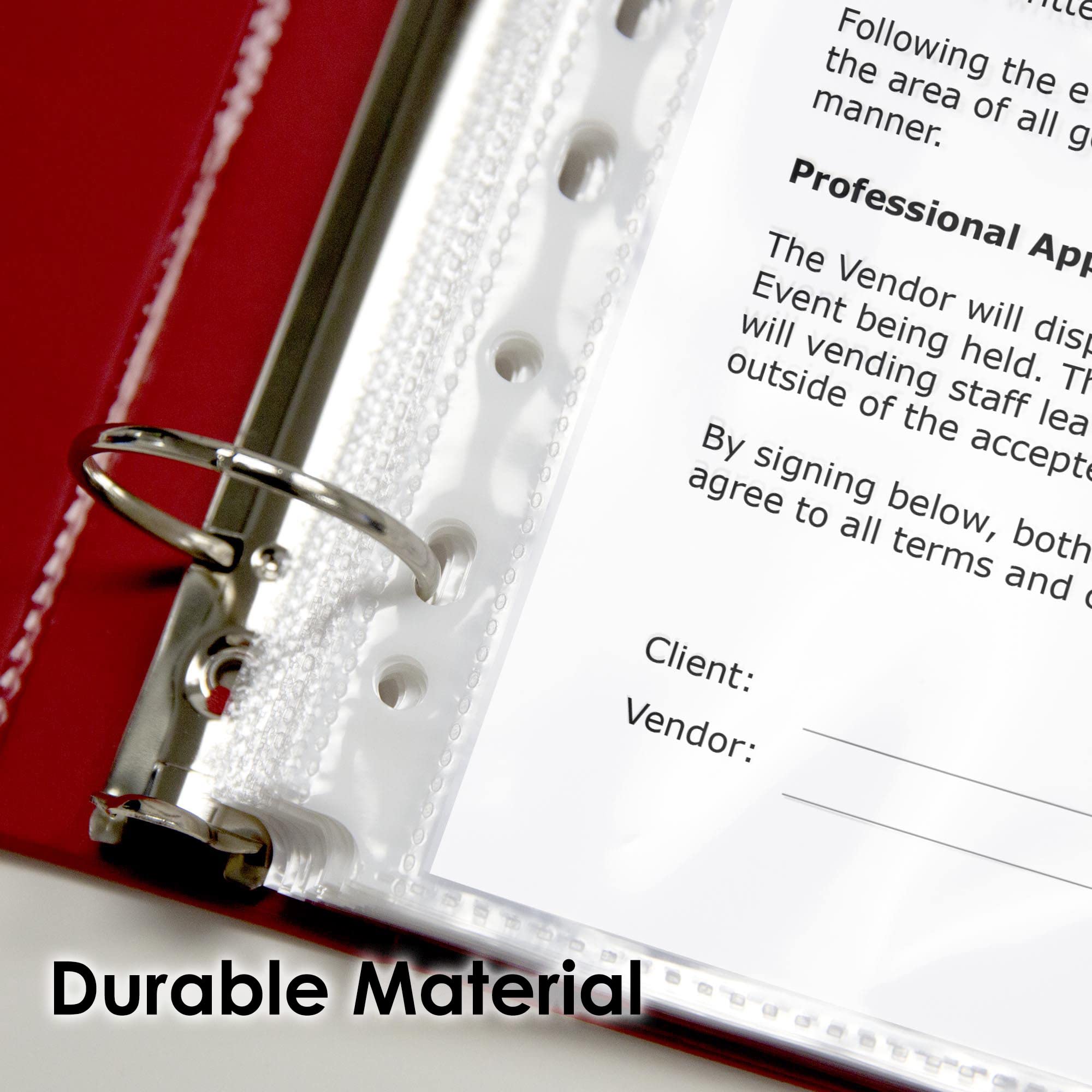 BAZIC Standard Weight Sheet Protectors for 8.5x11 Inch Paper - 11 Hole Clear Plastic Sleeves, Archival Safe Ring Binder Sheets (100/Pack, 10-Packs) - Perfect for Office Documents, School Projects, and Presentation Materials
