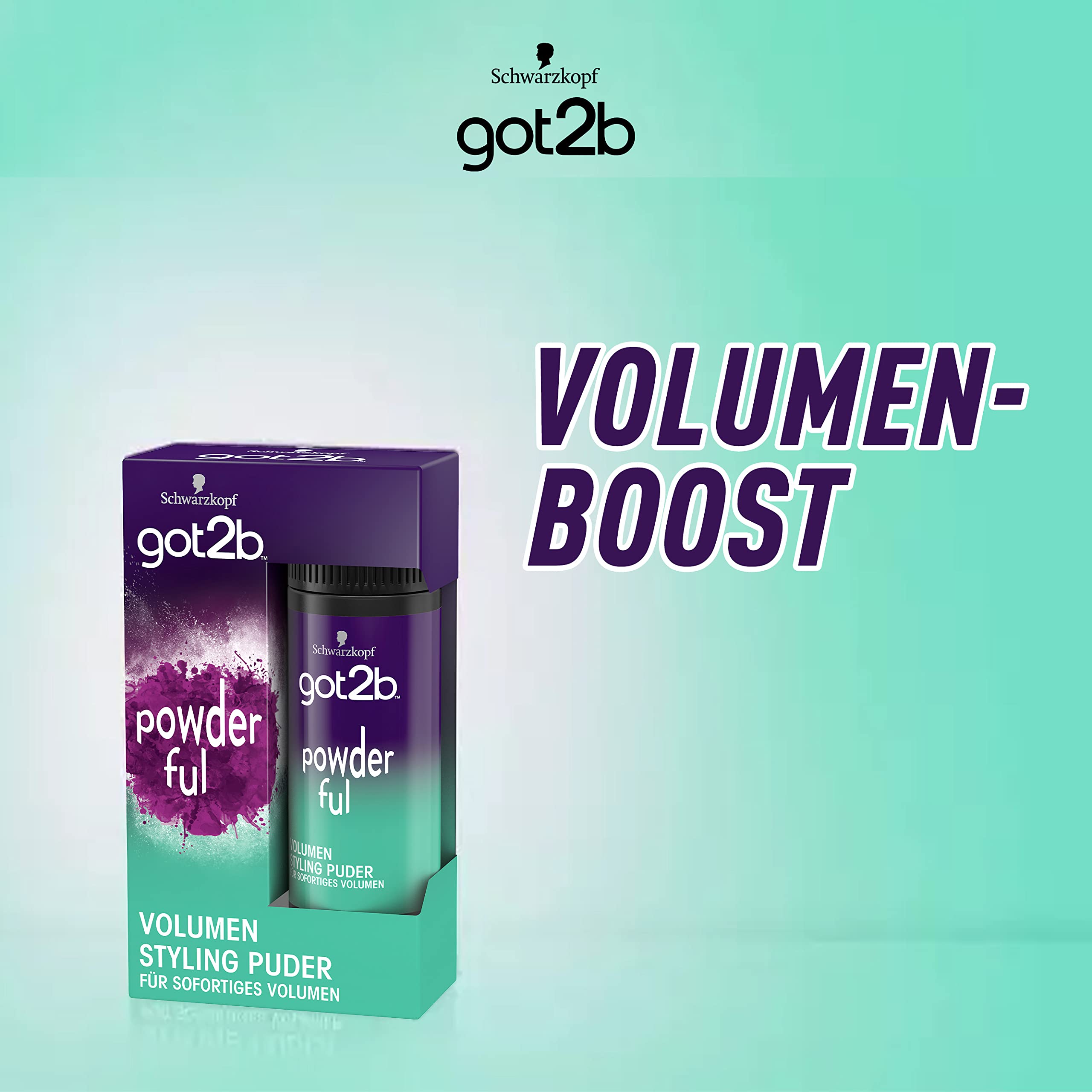 Got2B Schwarzkopf Powder'Ful Volumizing Styling Powder 10g - Texturizing Hair Powder for Volume & Lift - Perfect for Fine, Flat Hair & Updos