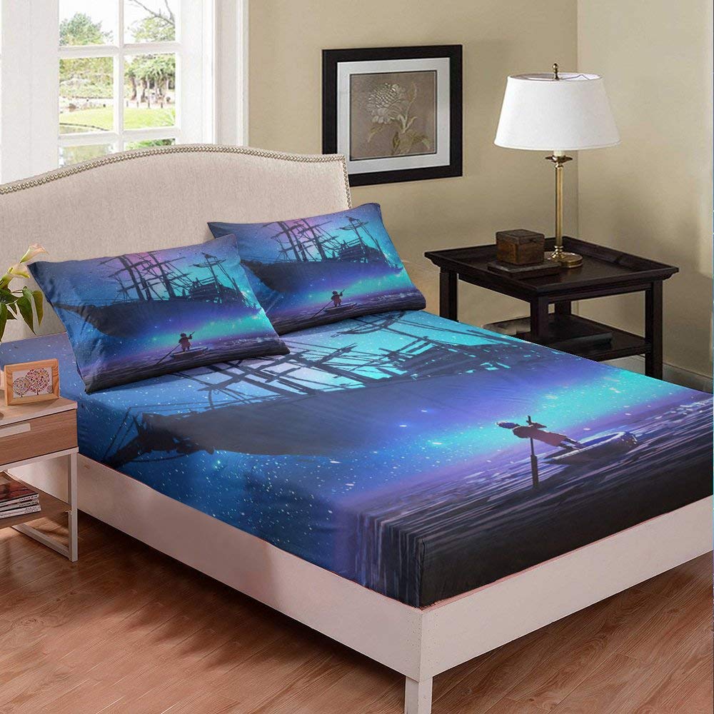 Luxury Kids Bedding Set - Twin XL Ultra Soft Fitted Sheets for Boys & Girls | Cruise Themed Bed Covers & Room Decor (2-Piece Set) - Perfect for Cruise Ships, Themed Bedrooms & Sleepovers