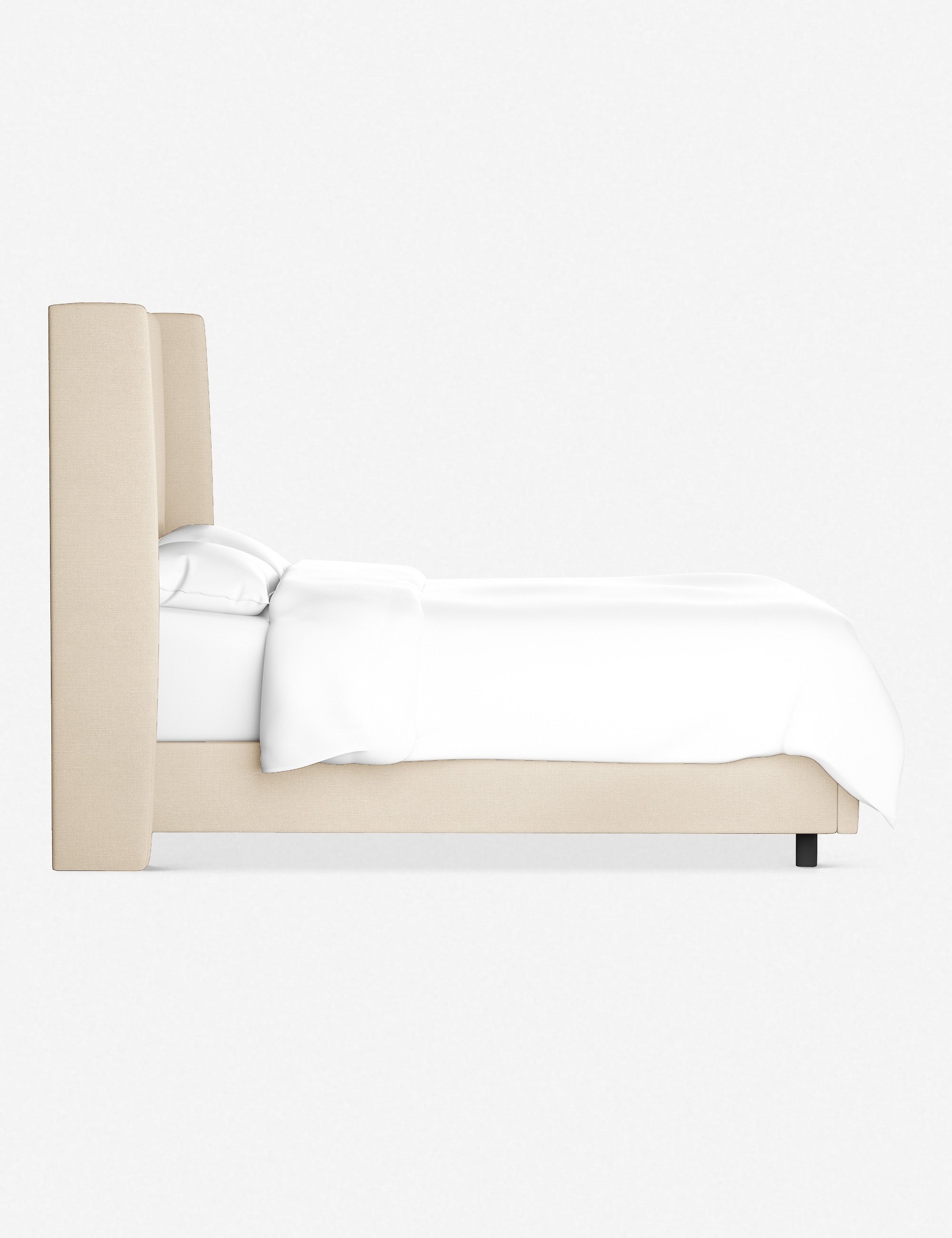 Adara Bed - Queen Size Platform Bed Frame with Upholstered Headboard, Modern Bedroom Furniture for Home Decor | Perfect for Master Bedroom, Guest Room & Apartment