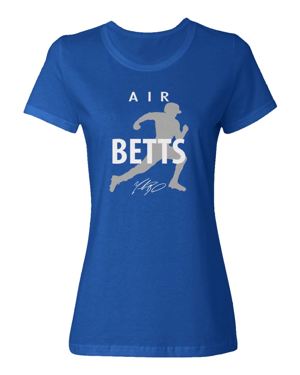 Air Betts Baseball Star Los Angeles Fans Ladies' Crewneck T-Shirt - Royal Blue, X-Large - Perfect for Game Day, Fan Events & Casual Wear