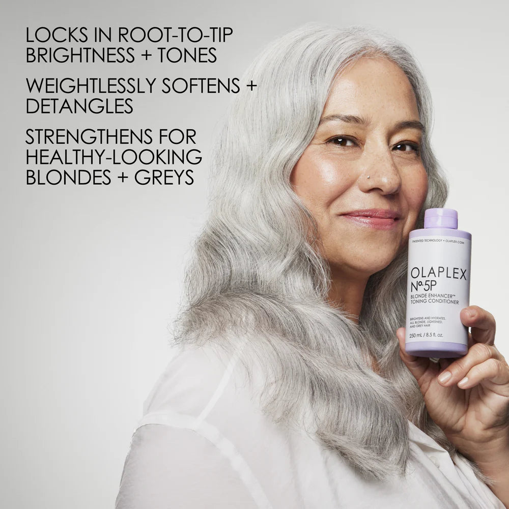 Olaplex No.5P Blonde Enhancer Toning Conditioner for Bleached & Highlighted Hair - Purple Shampoo to Neutralize Brassiness & Brighten Blonde Hair - Perfect for Salon & Home Hair Care