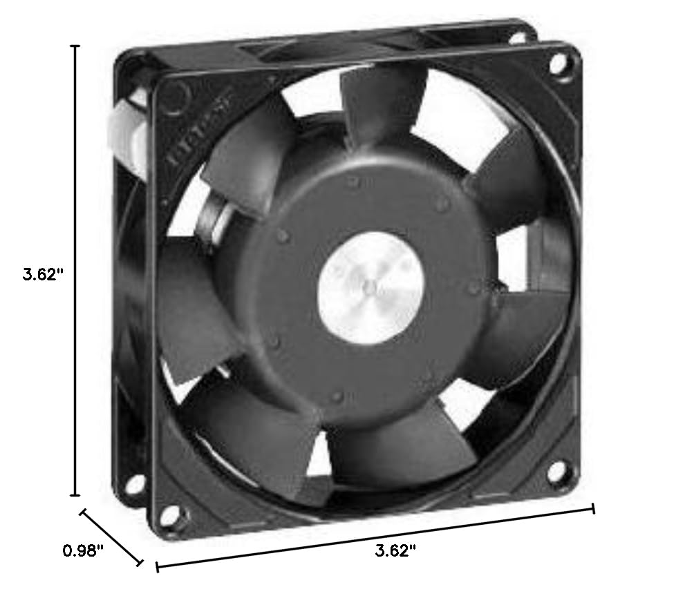 EBM-PAPST 3900M 92x92x25mm AC Cooling Fan - 115V, 31.2 CFM Airflow for Electronics, Servers & Industrial Equipment