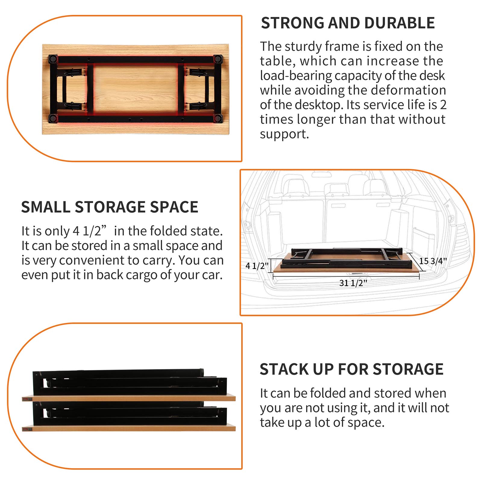 Foldable Computer Desk 31.5
