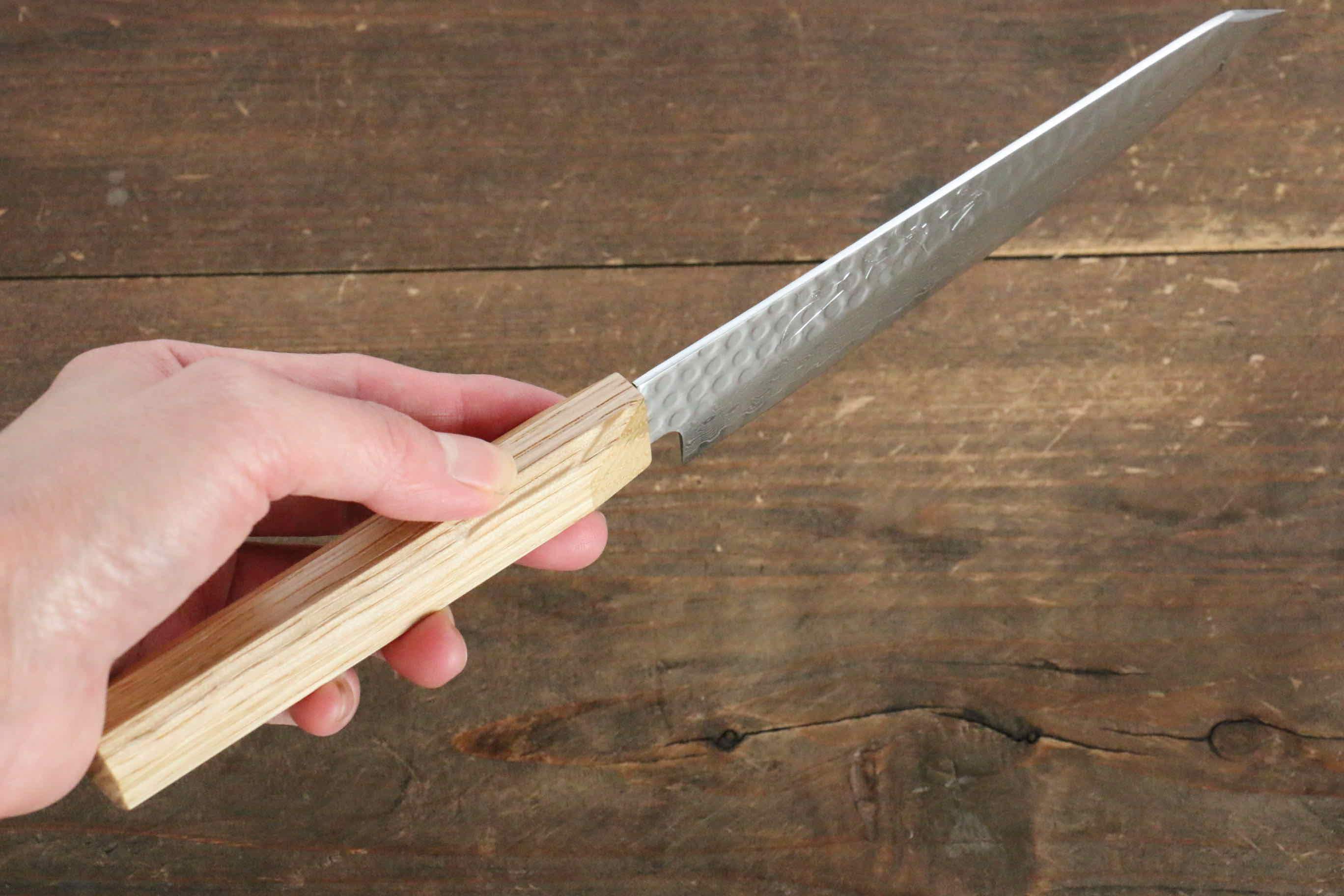 Premium Jikko VG10 17-Layer Kiritsuke Petty Utility Knife 140mm with Oak Handle - Perfect for Sushi, Vegetables & Precision Kitchen Tasks