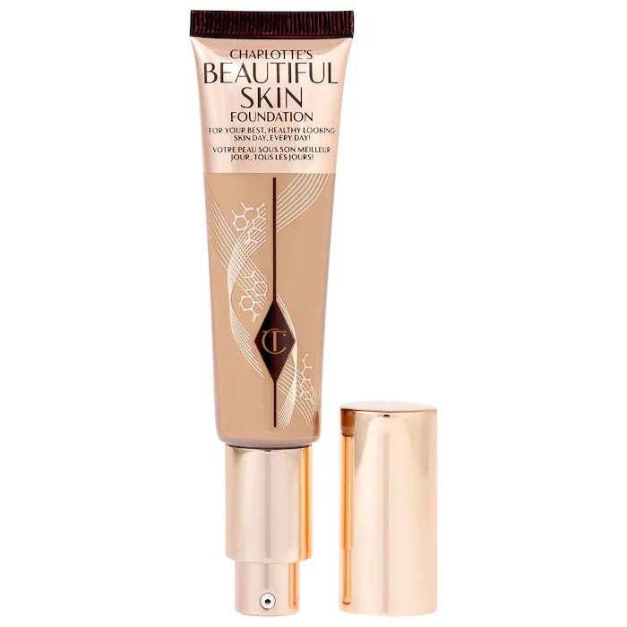 Charlotte Tilbury Beautiful Skin Foundation with Hyaluronic Acid - Hydrating & Smoothing Makeup Base for Flawless Coverage - Perfect for Daily Wear & Special Occasions