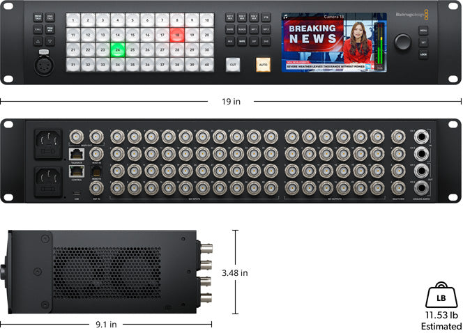 ATEM 4 M/E Constellation HD Live Production Switcher - Professional 4K Video Mixer for Broadcast, Streaming & Events | Ideal for TV Studios, Sports Production & Live Concerts