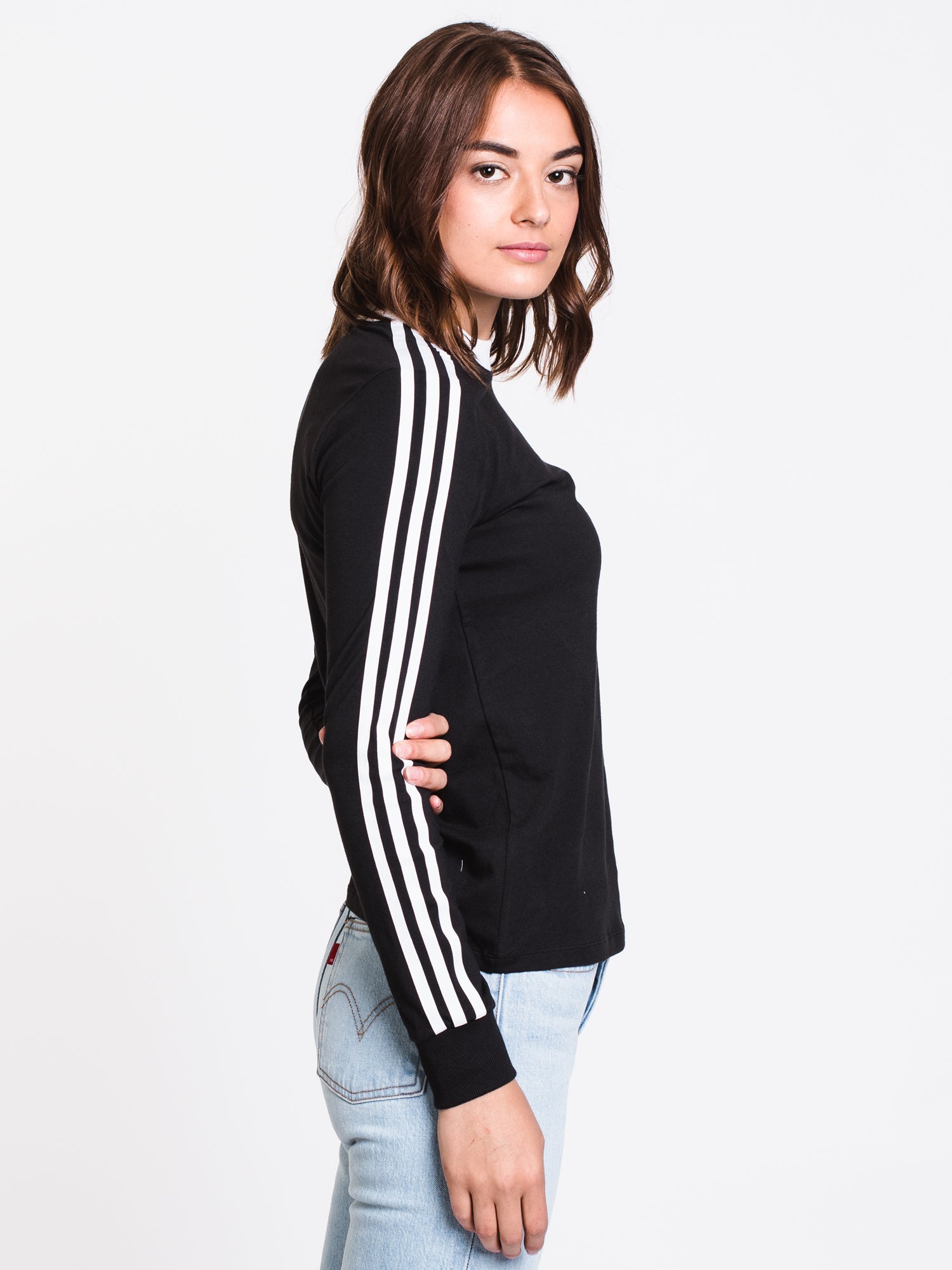 Adidas 3 Stripe LC Logo Long Sleeve T-Shirt for Men & Women - Athletic Casual Wear for Gym, Running & Everyday Outfits