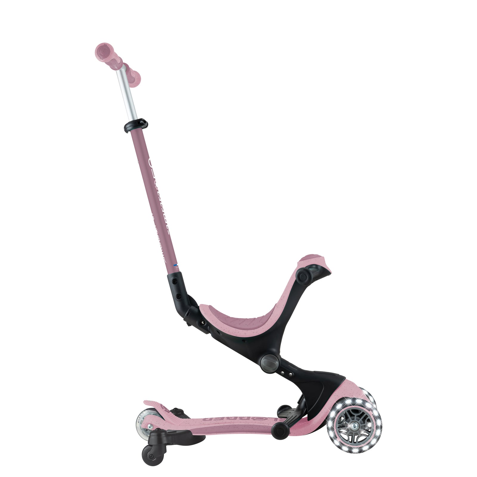 Globber Go Up Deluxe Ecologic 360 Foldable LED Light Scooter for Kids - Portable & Safe Ride-On Toy for Commuting, Park Adventures & Neighborhood Fun