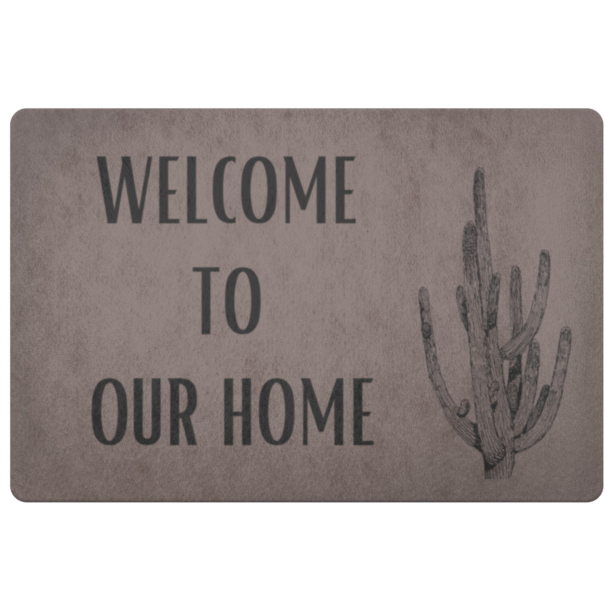 Cactus Welcome Mat - Lightweight Indoor/Outdoor Doormat with Southwestern Design - Perfect for Entryway, Patio, and Front Door Decor