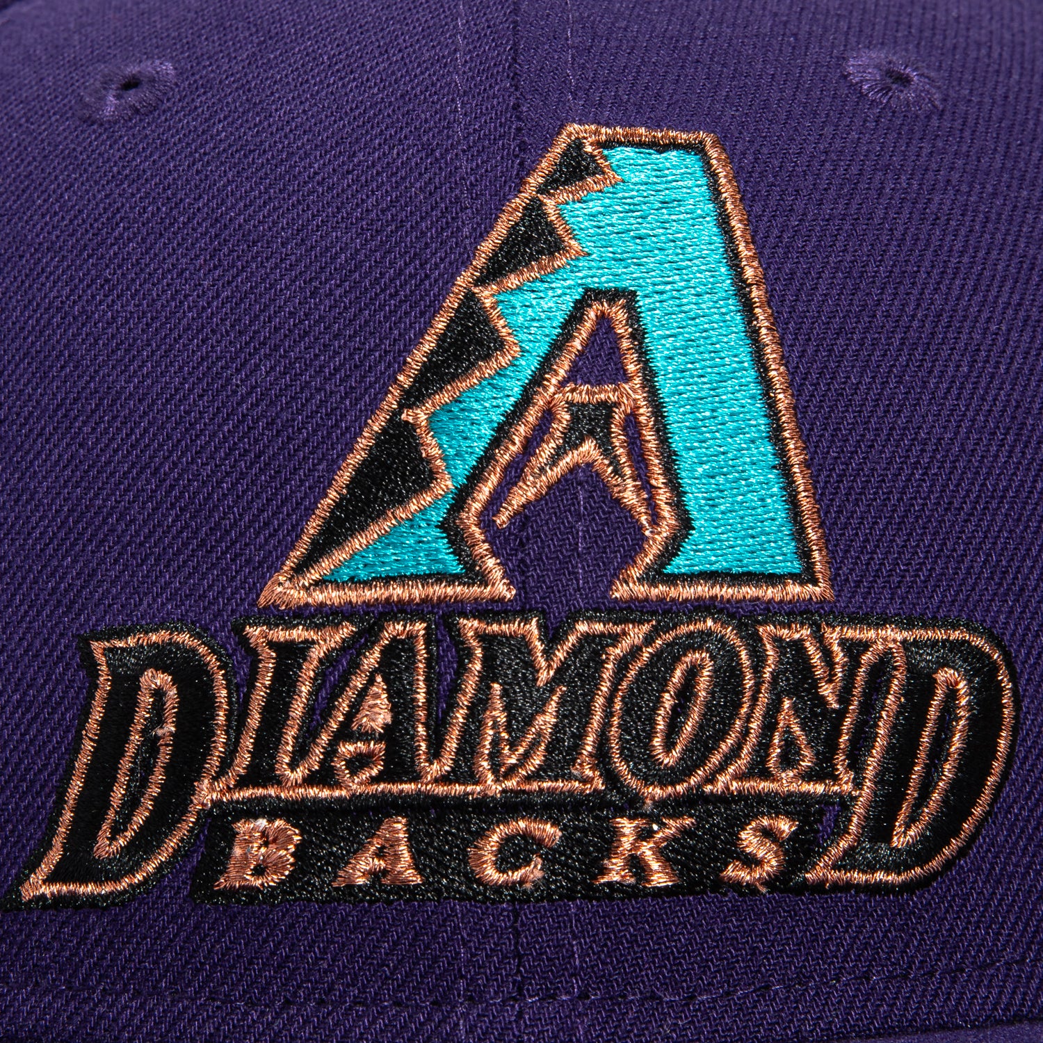 New Era 59Fifty Arizona Diamondbacks MLB Baseball Cap with Inaugural Patch - Purple & Teal Snapback Hat for Fans & Streetwear Fashion