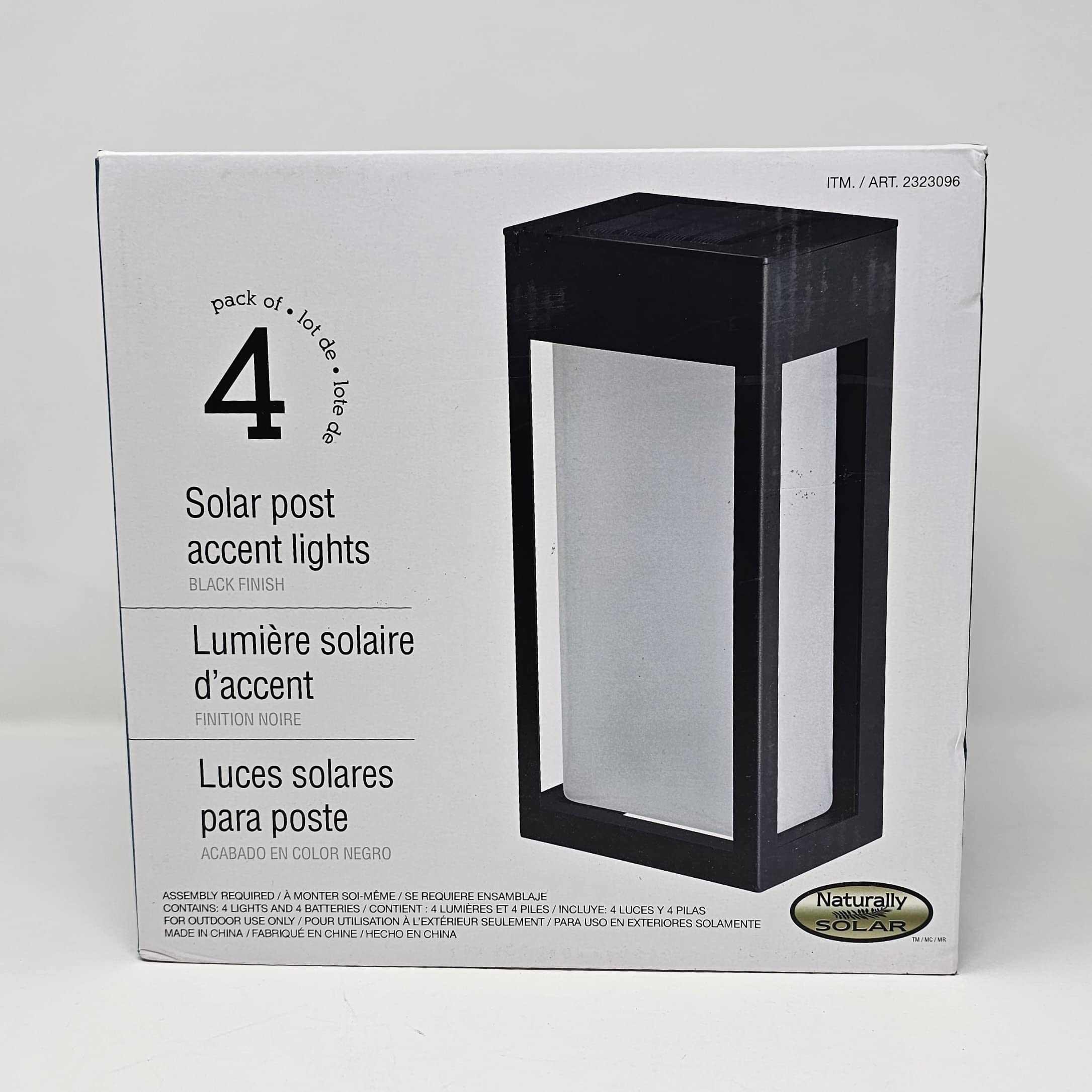Solar Post Cap Lights Outdoor - 4 Pack Waterproof LED Solar Lights for Fence, Deck, Yard, Garden - Energy Efficient Solar Powered Accent Lighting for Pathways, Driveways, and Landscaping