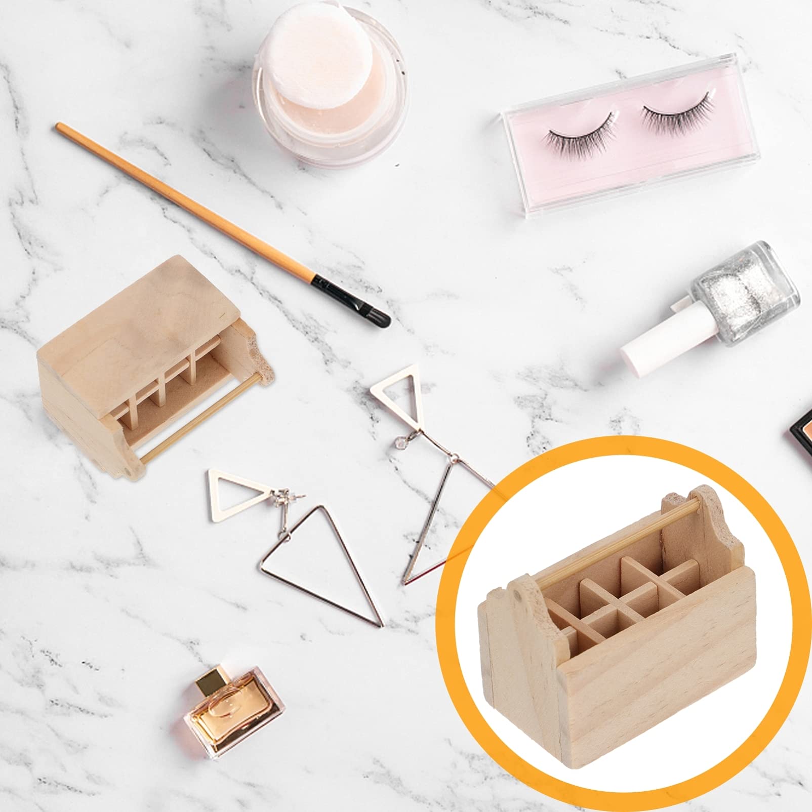 2PCS Miniature Dollhouse Toolbox Accessories - Wooden Door DIY Decor, Tiny Toolbox Model for Dollhouse Furniture, Mini Home Decoration for DIY Crafts and Miniature Scenes