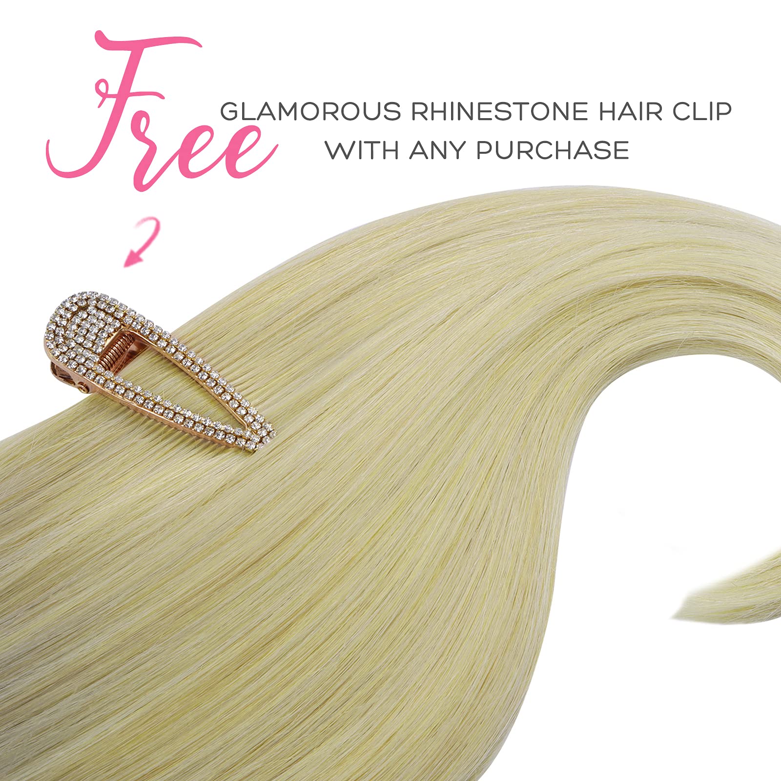 Marat Clip in Human Hair Extensions 16 Inch 120g - Ash Blonde, Golden Blonde & Platinum Blonde Straight Hair Extensions for Women | Perfect for Daily Wear, Parties & Special Occasions