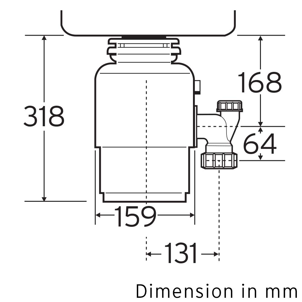 InSinkErator RFISE46AS Garbage Disposal Unit, Black - Perfect for Kitchen Waste Management & Eco-Friendly Homes