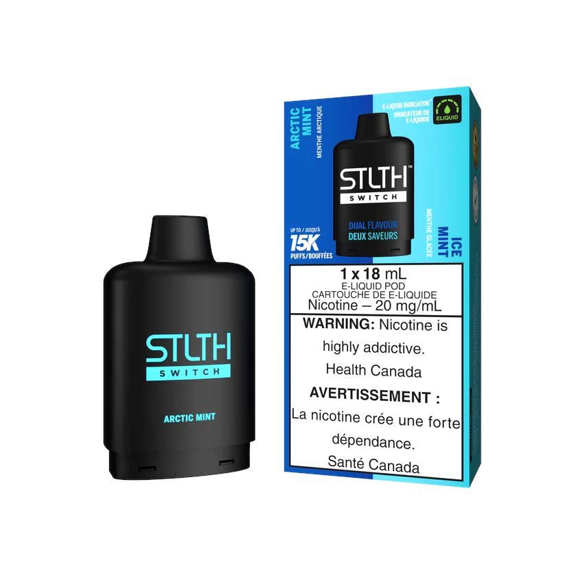 Arctic Mint/Ice Mint STLTH Switch 15K Disposable Vape - Refreshing Cool Flavor for All-Day Vaping | Perfect for Travel, Work & Relaxation