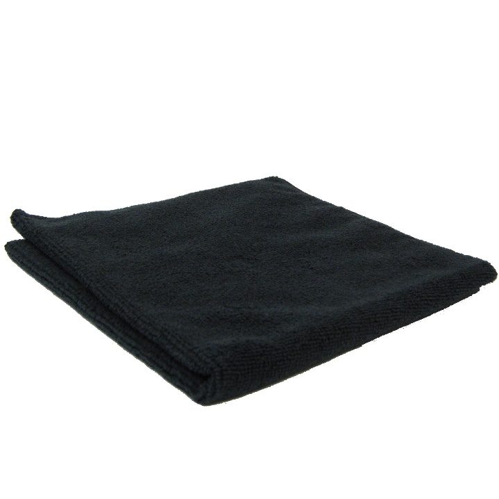 BARKLY BASICS Premium Microfiber Cleaning Cloths - Ultra Soft, Lint-Free, Highly Absorbent (2-Pack, Black) - Perfect for Car Detailing, Kitchen Cleaning, and Electronics Care