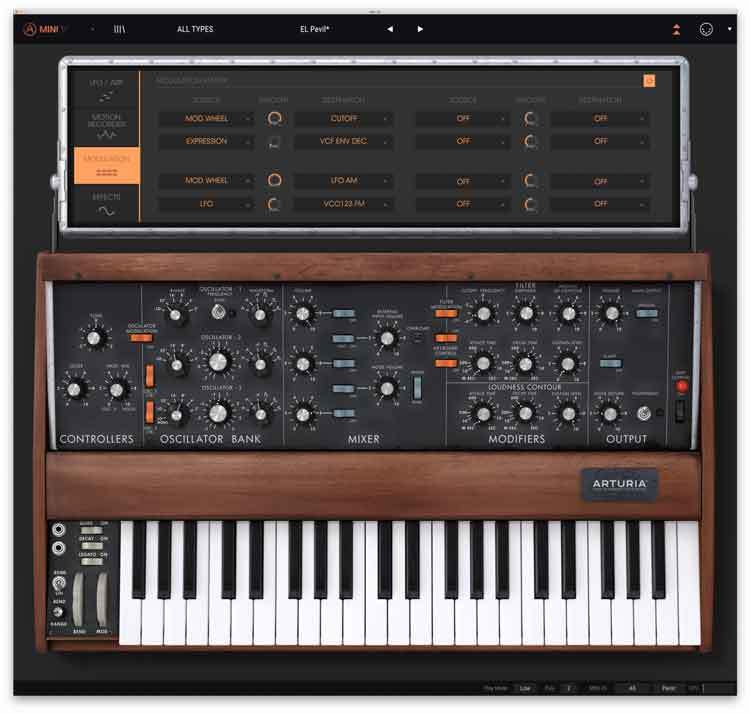 Arturia Mini V Software Synthesizer - Virtual Analog Synth Plugin Download for Music Production & Sound Design | Perfect for DAWs, Home Studios & Electronic Music