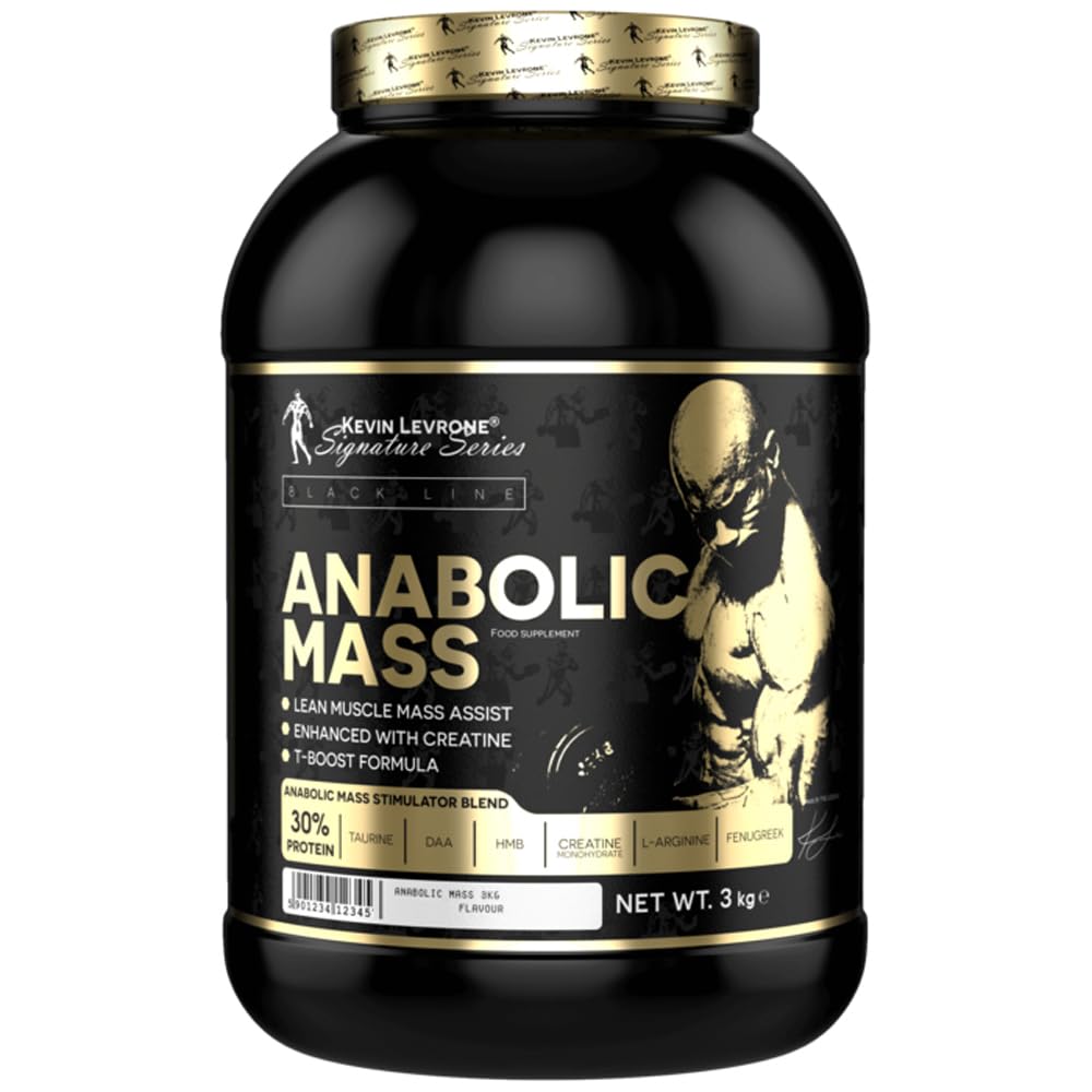 Kevin Levrone Anabolic Mass 3000g - Premium Carbohydrate & Protein Complex with HMB, Taurin & DAA for Effective Muscle Growth - Chocolate Hazelnut Flavor - Ideal for Post-Workout Recovery & Bodybuilding Nutrition