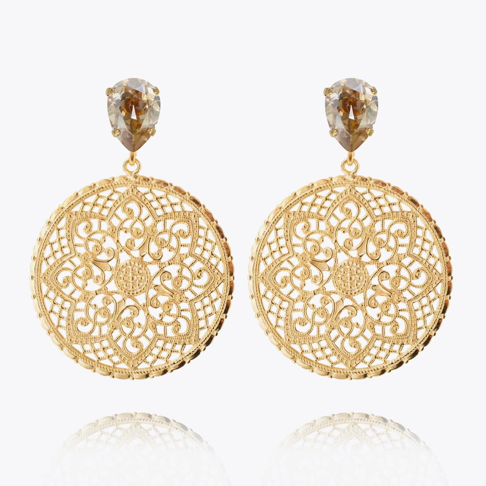Alexandra Elegant Golden Shadow Earrings for Women - Perfect for Parties, Weddings & Everyday Wear