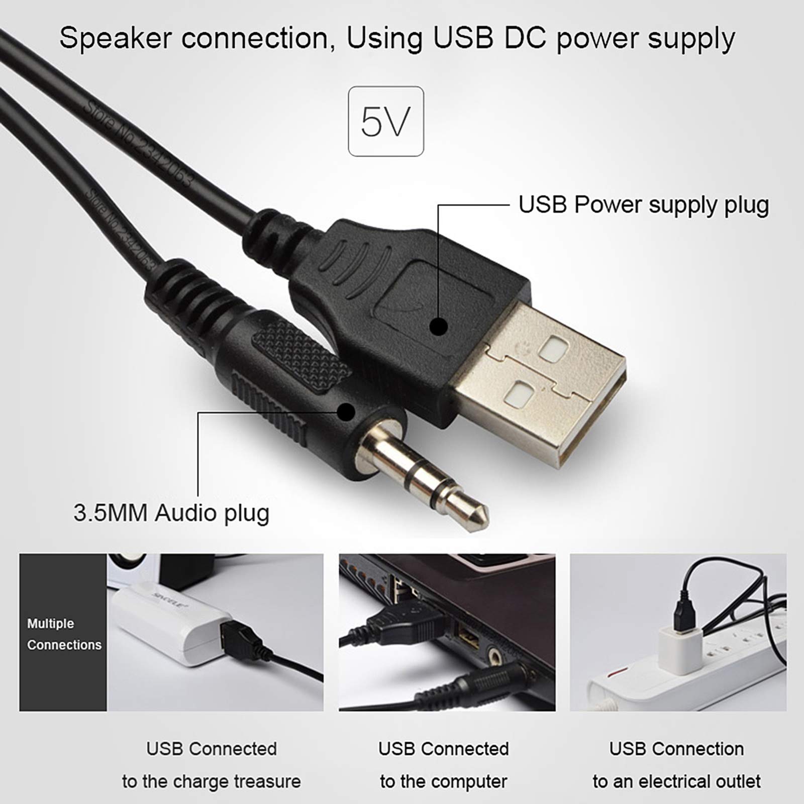SHUAIGUO D-202 USB Wired Computer Speakers with Bass Stereo Sound & Subwoofer - High Quality Audio for Desktop, Laptop, Tablet, Smartphone | Perfect for Gaming, Music, Movies & Home Office Use