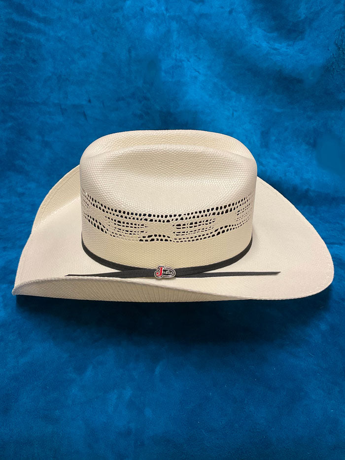 Justin JS0156BANG 10X BANGORA Straw Cowboy Hat Ivory - Western Style Cowboy Hat for Men & Women - Perfect for Rodeo, Country Music Festivals & Outdoor Adventures