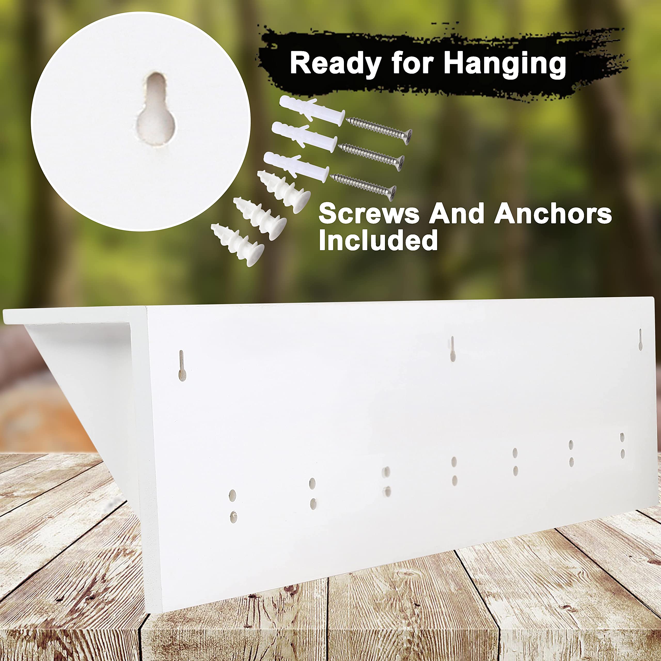 Durable Wall Mounted Coat Rack with 7 Triple Hooks - 35