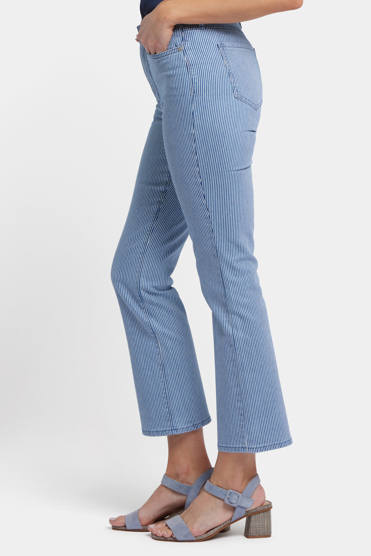 Billie Mini Bootcut Ankle Jeans - Women's High Waisted Stretch Denim Pants with Villa Vista Stripe | Perfect for Casual Outfits, Date Nights & Weekend Wear