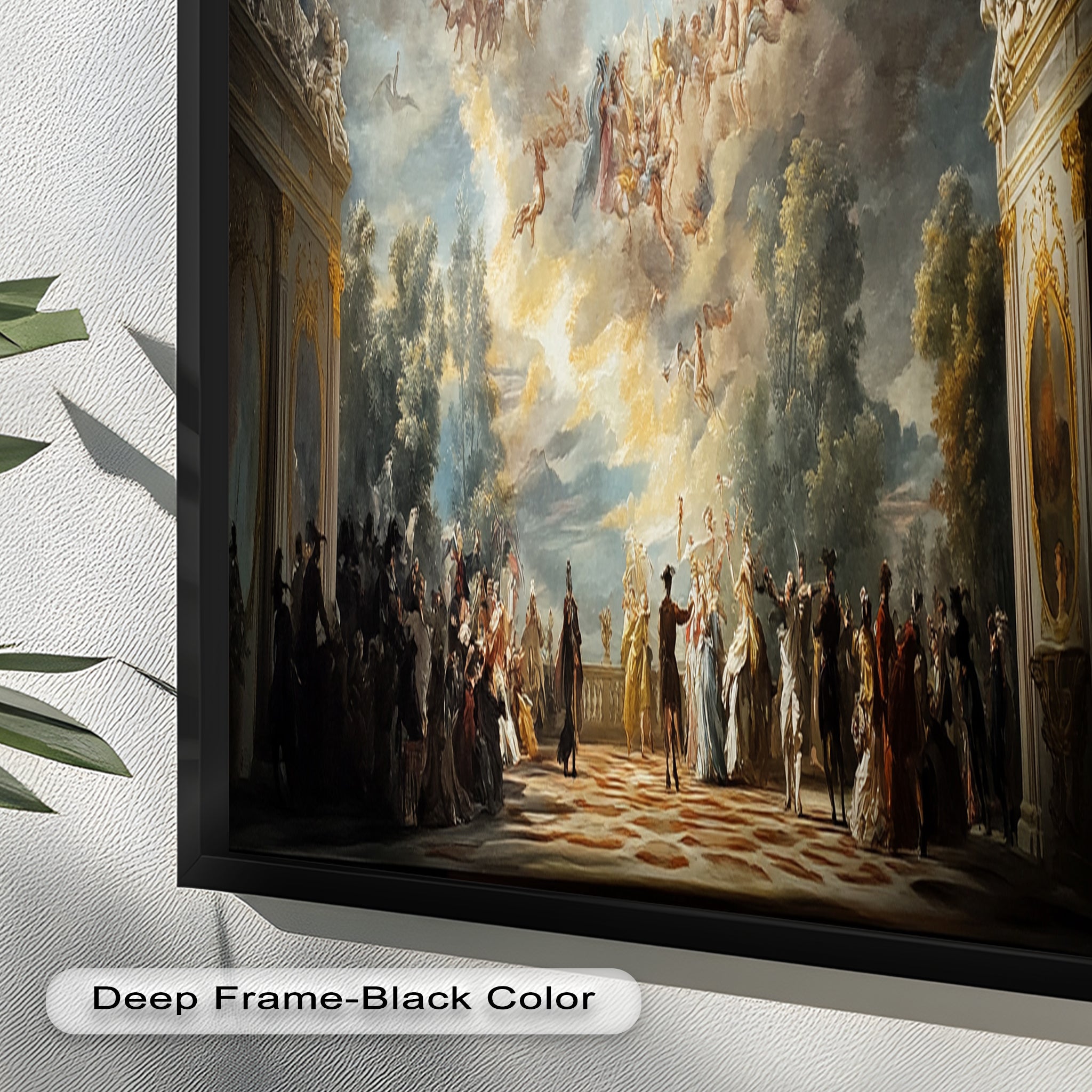Baroque Heaven - Grand Ballroom Oil Painting | Classic Artwork for Home Decor, Office & Gallery | Perfect for Living Room, Dining Area & Wall Display