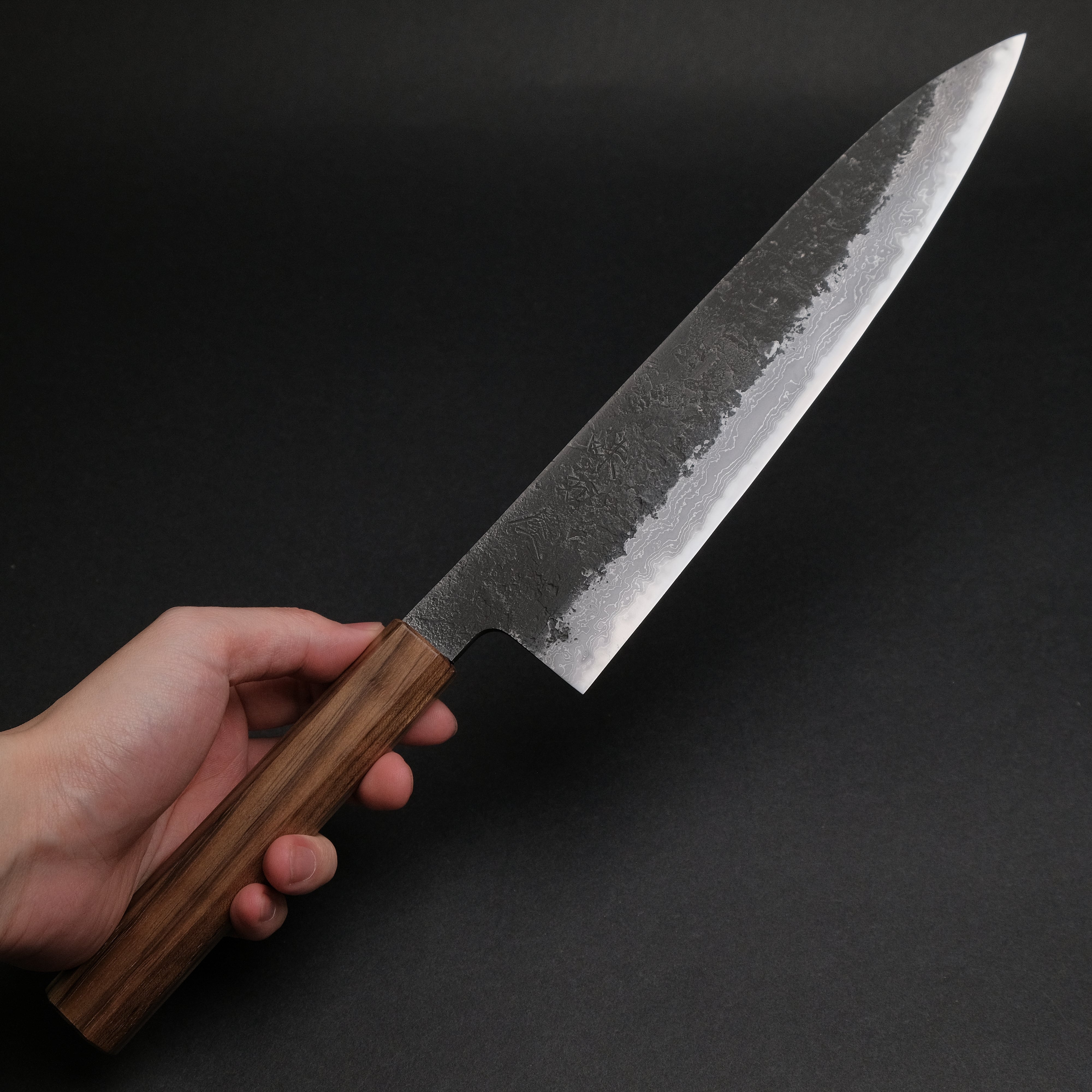 Premium Ajikataya White #2 Nashiji Damascus Gyuto 240mm Japanese Chef Knife with Octagonal Magnolia Handle (#39) - Perfect for Sushi, Meat Slicing & Professional Kitchen Use