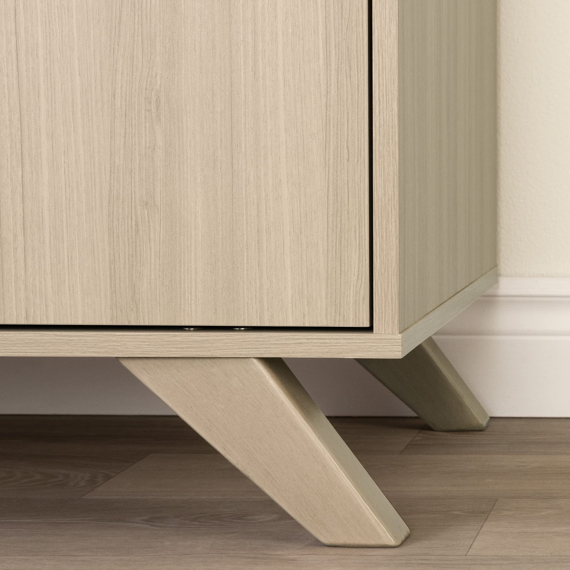 South Shore Sweedi Storage Unit, Soft Elm - Modern Wooden Cabinet for Bedroom, Living Room & Office Organization