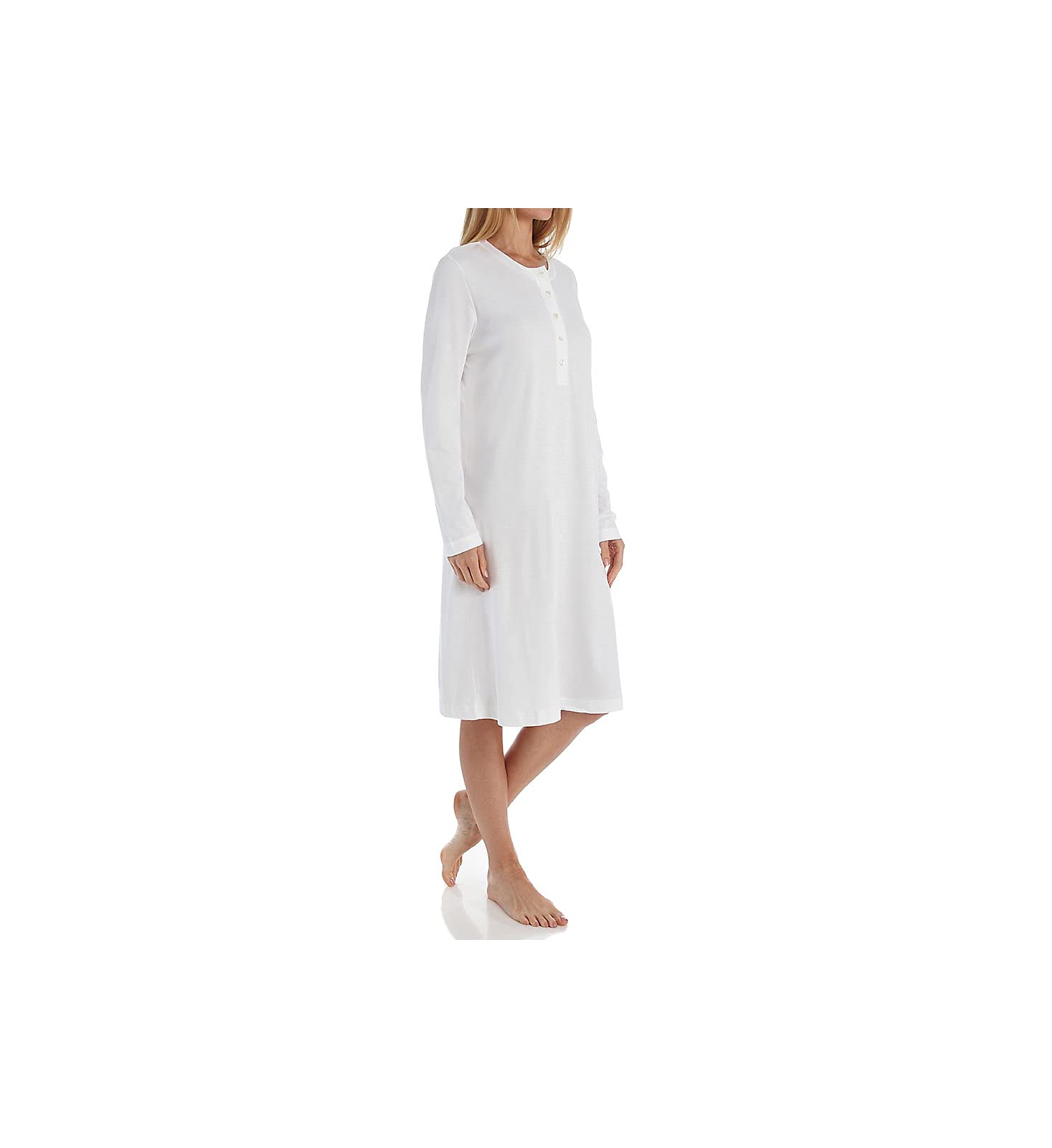 Butterknits Women's Long Sleeve Button Front Gown - Soft Comfortable Nightgown for Sleep, Lounge & Maternity Wear