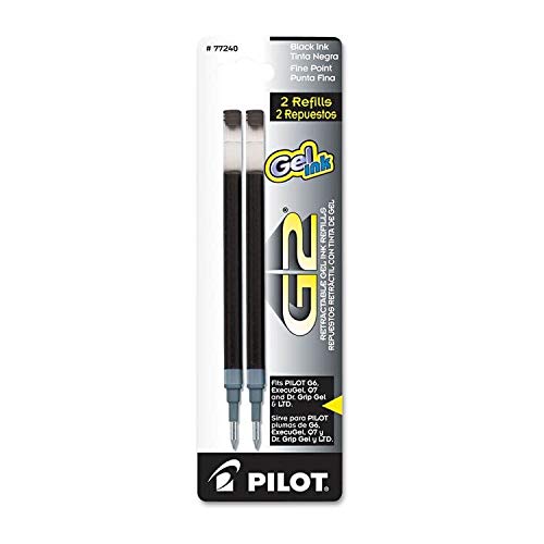 Pilot G2 Gel Pen Refills 0.7mm Fine Point - 12 Pack Purple for Office & School Writing
