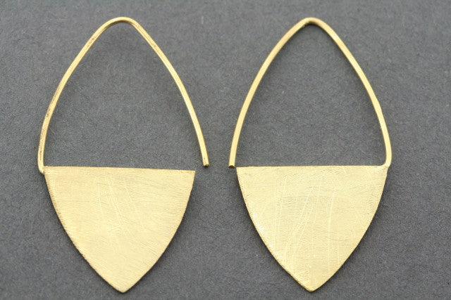 Sterling Silver Gold Plated Shield Disc Drop Earrings - Elegant Dangle Earrings for Women, Perfect for Parties, Weddings & Everyday Wear