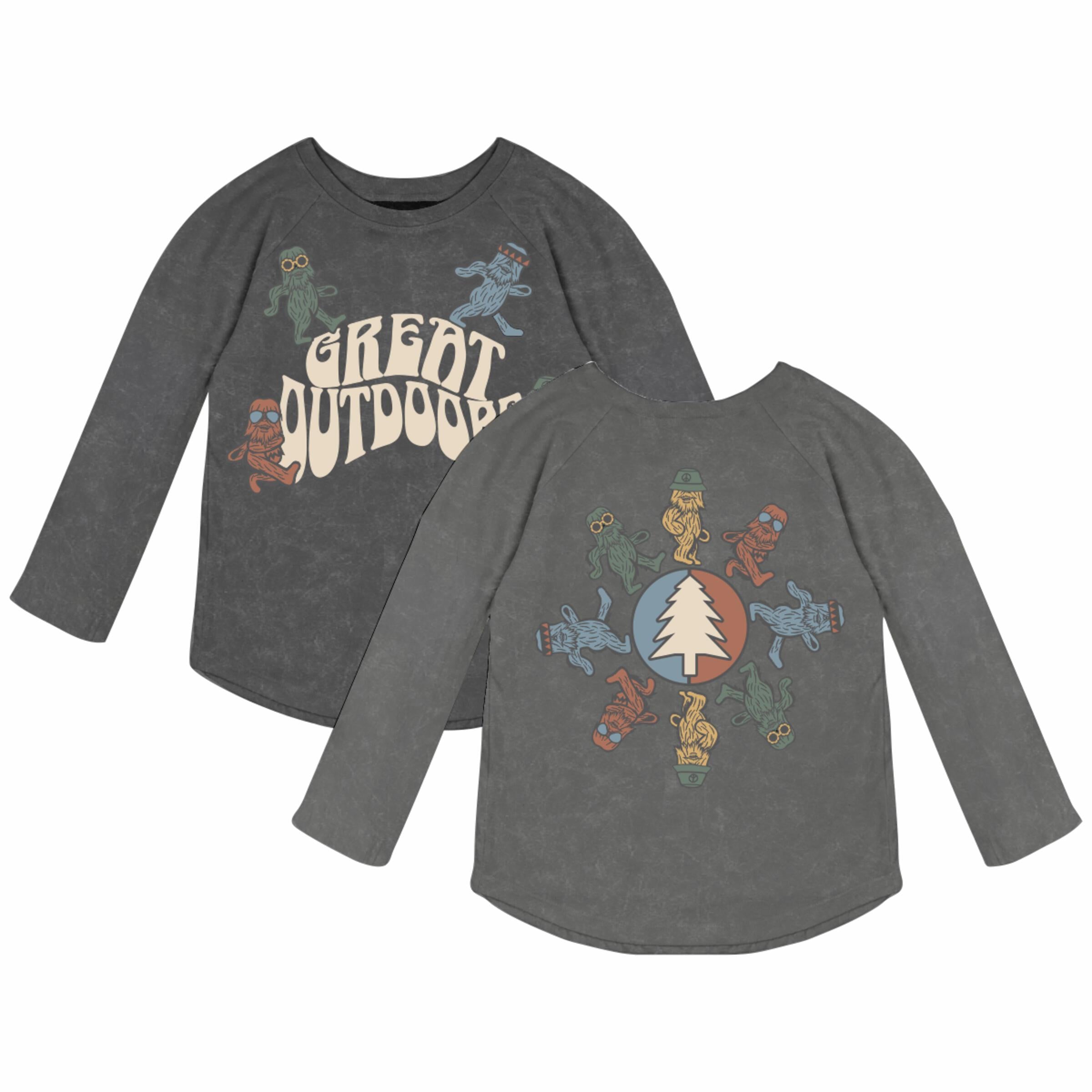 Tiny Whales Great Outdoors Raglan T-Shirt - Comfortable & Stylish Casual Wear for Men & Women - Perfect for Hiking, Camping & Outdoor Adventures