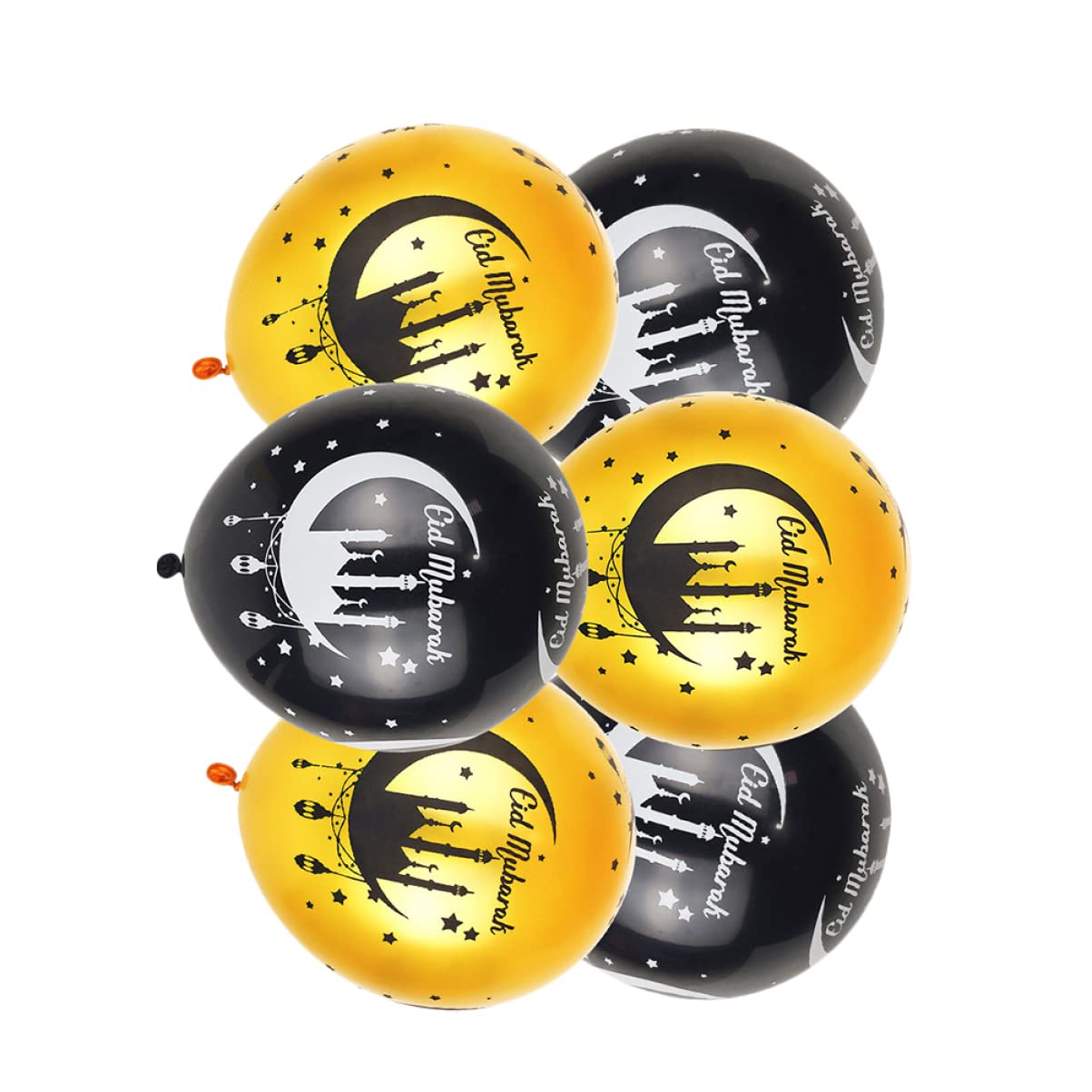 50pcs Eid Mubarak Balloons - Islamic Party Decorations for Eid Celebration, Ramadan, Muslim Festivals - Perfect for Home, Mosque & Wedding Decorations