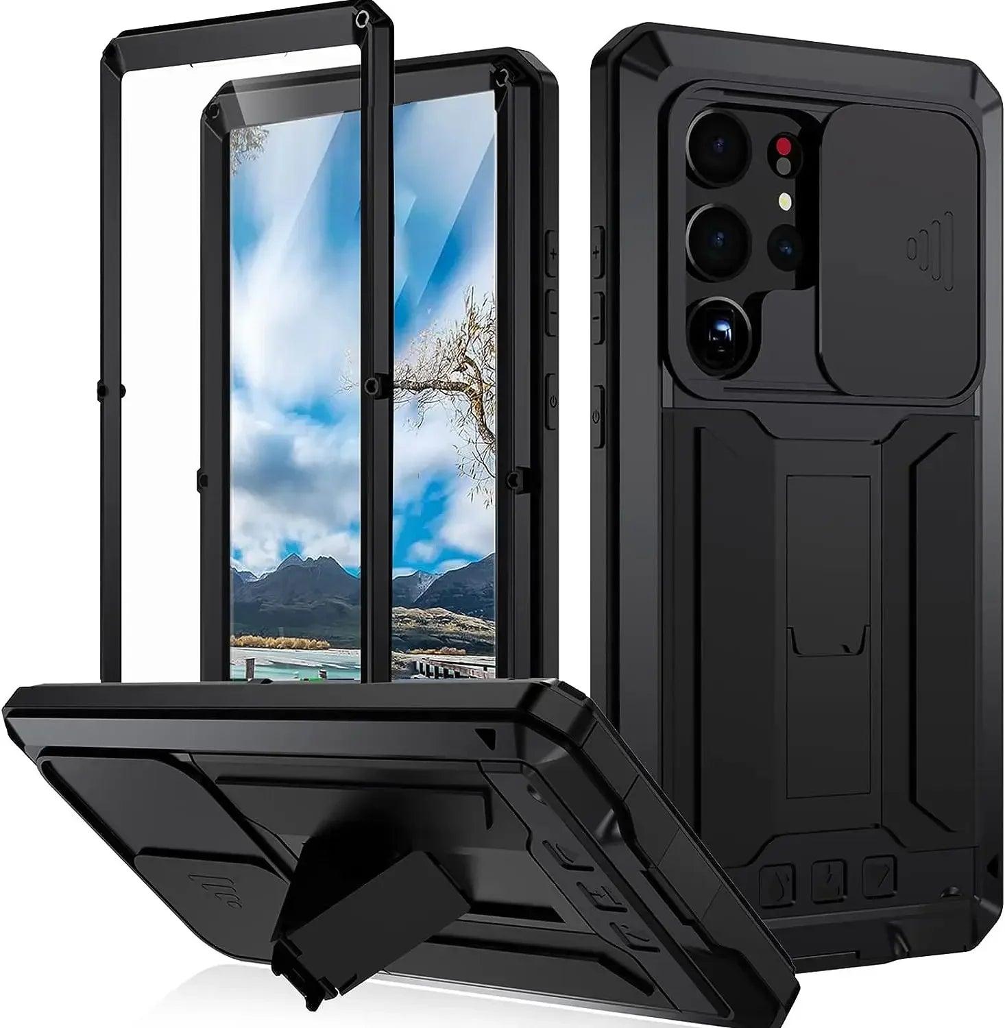 Samsung Galaxy S24 Plus Rugged Military-Grade Metal Case - Shockproof & Durable Protection for Outdoor, Work & Adventure