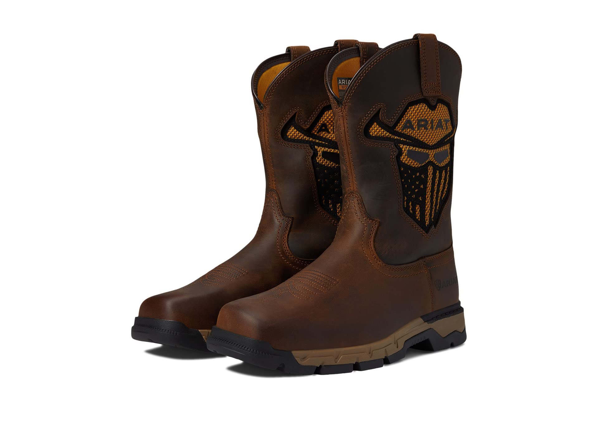 ARIAT Men's Rebar Flex Western Venttek Incognito Work Boot - Comfortable & Durable Steel Toe Cowboy Boots for Construction, Ranch Work & Outdoor Activities