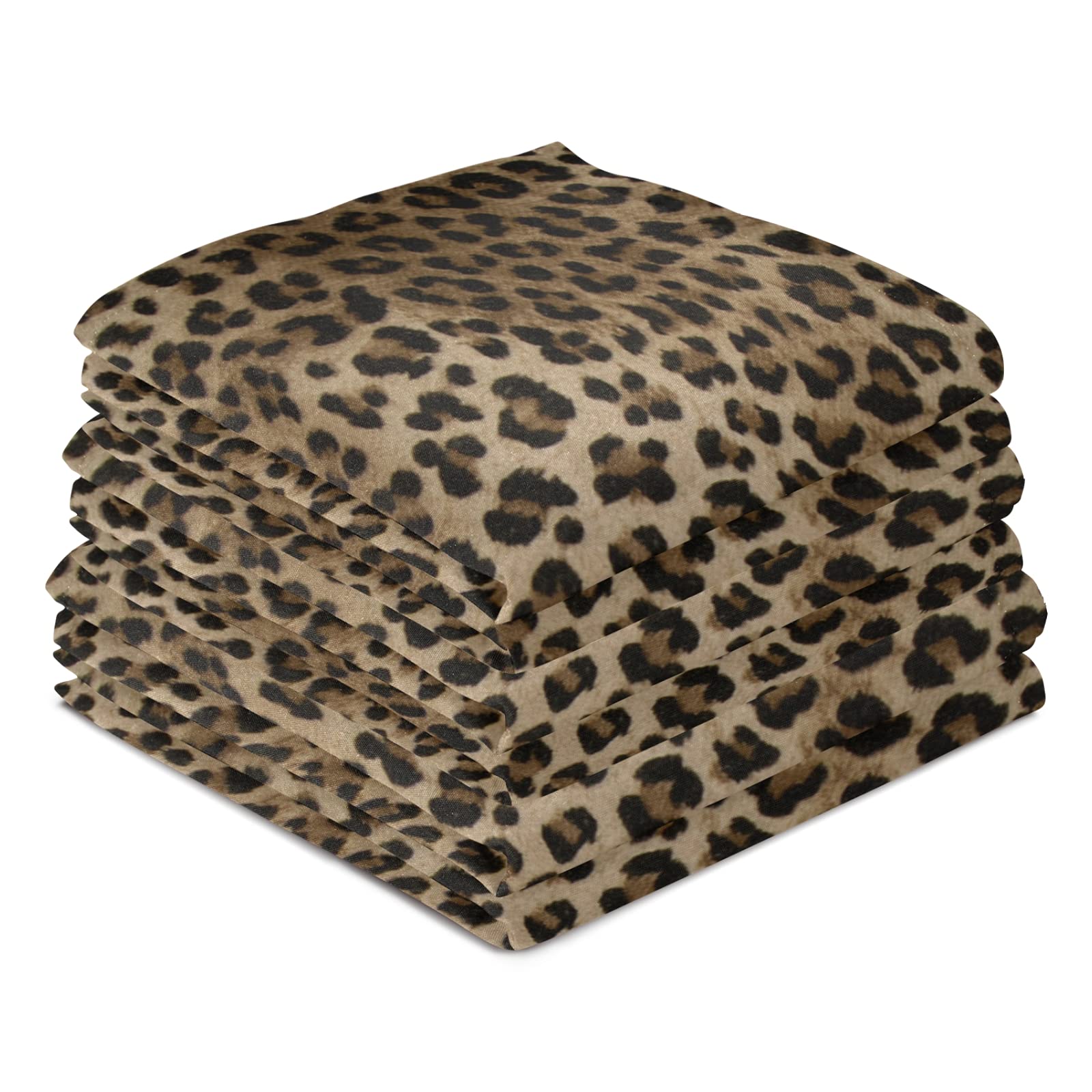 Premium Leopard Print Kitchen Towels Set - 1 Pack Reusable, Absorbent & Fast-Drying Dish Cloths (28